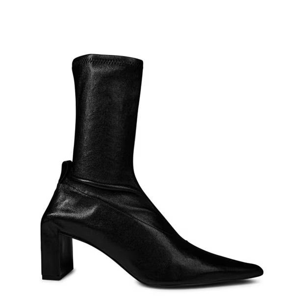 Jil Sander o1g2r1mq1024 Heeled Sock Boots in Black Size US 9 / IT 39 - 1 Thumbnail