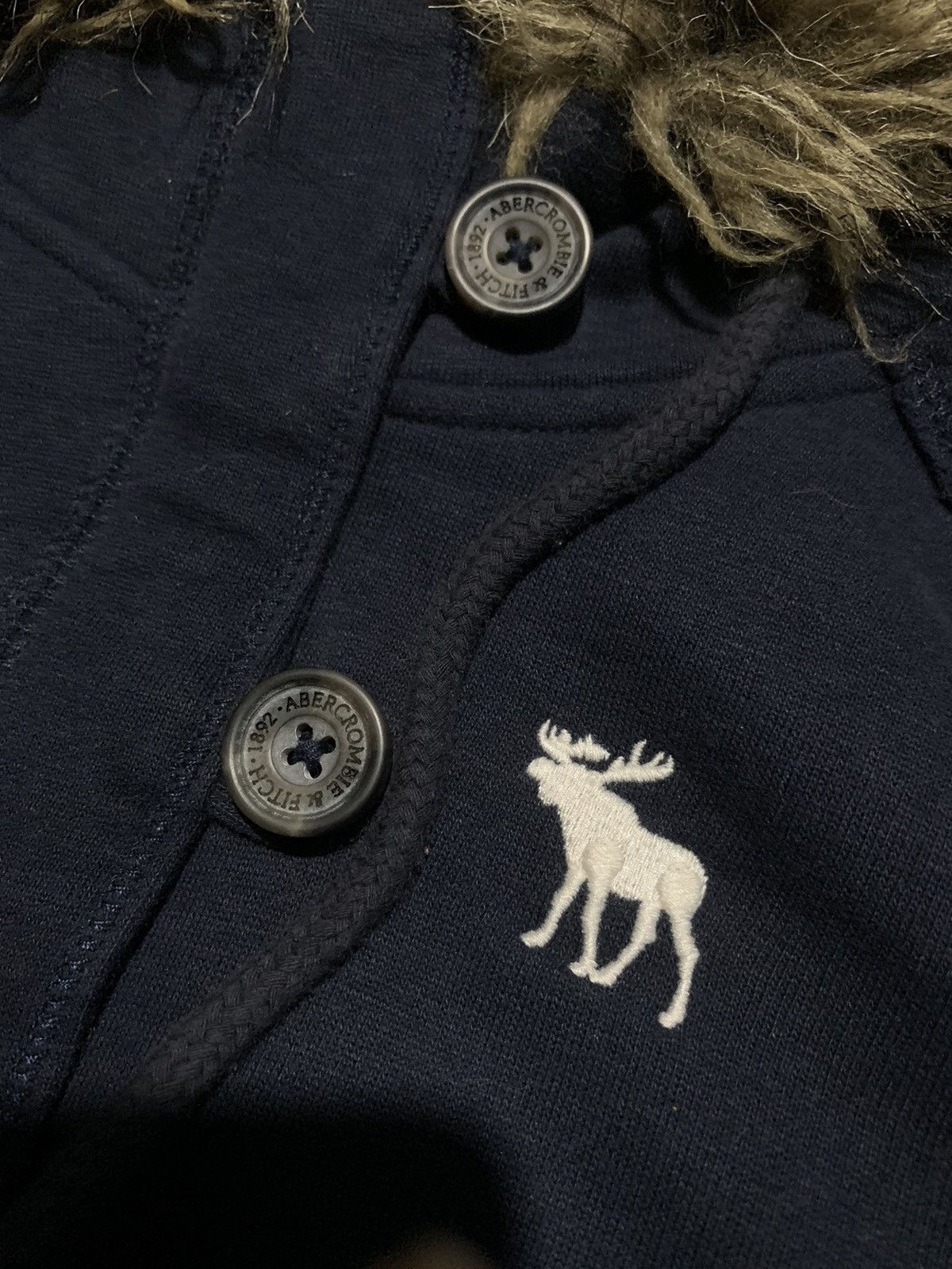 If Six Was Nine Vintage Abercrombie fur hoodie dark navy Size S / US 4 / IT 40 - 5 Thumbnail