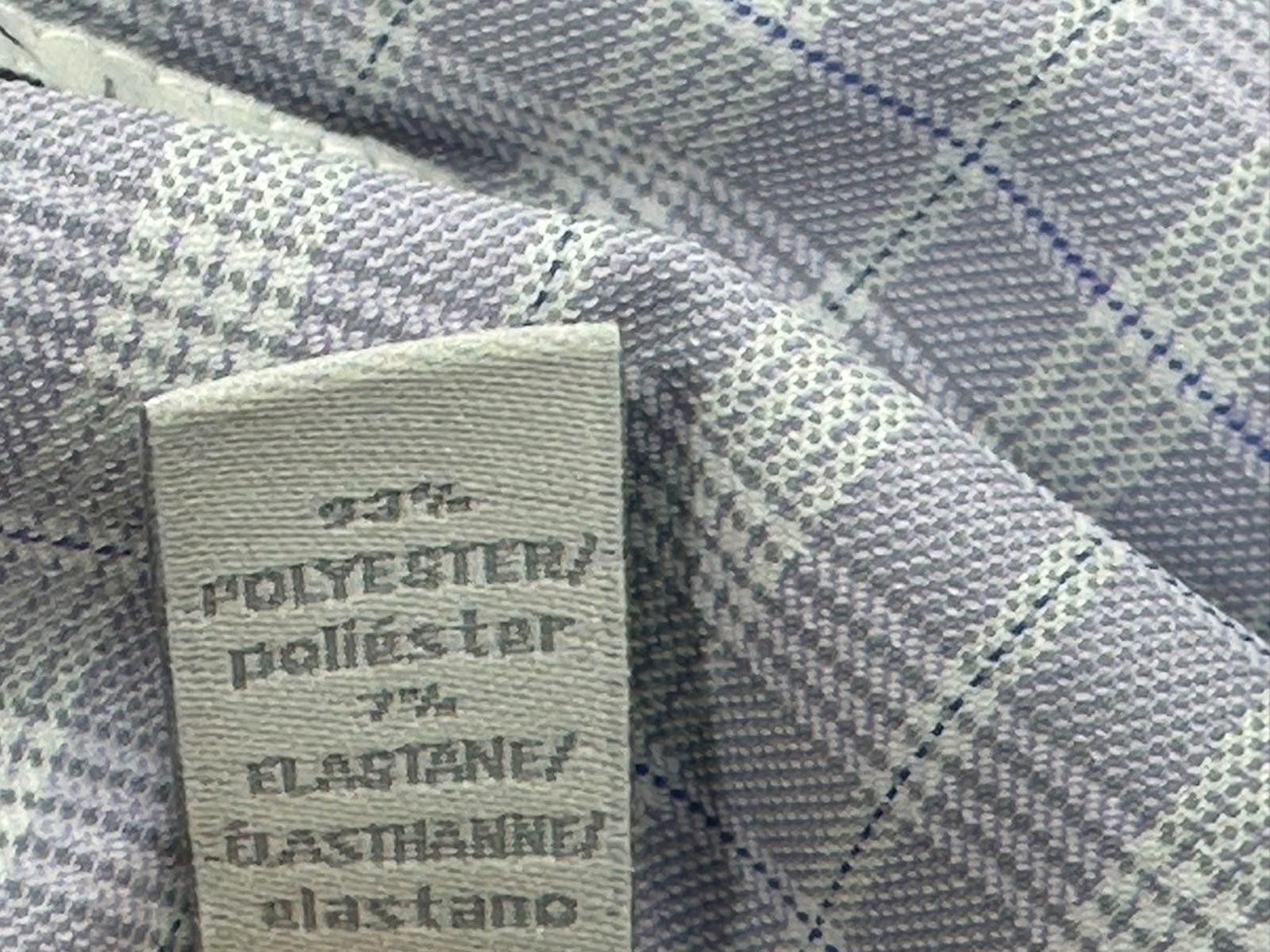 Perry Ellis Perry Ellis Check Pattern Button Down Shirt Blue 15.5/34-35 Size 42R - 4 Thumbnail