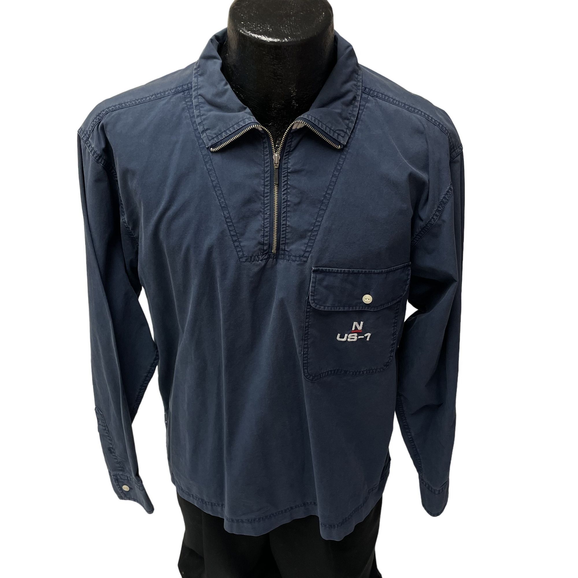 Nautica Vtg Nautica Pullover N US-1 Boating SAILING 1/4 Zip Shirt Size US M / EU 48-50 / 2 - 1 Thumbnail