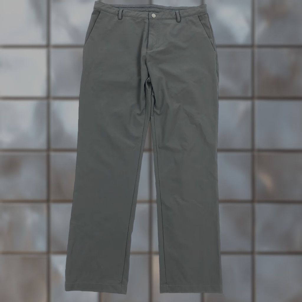 Vintage MINISTRY OF SUPPLY Aviator 2.0 Pants Mens Gray Performance Travel 34x30 Slant Welt Pockets Fly Zip Button Straight Front Size US 34 / EU 50 - 1 Thumbnail