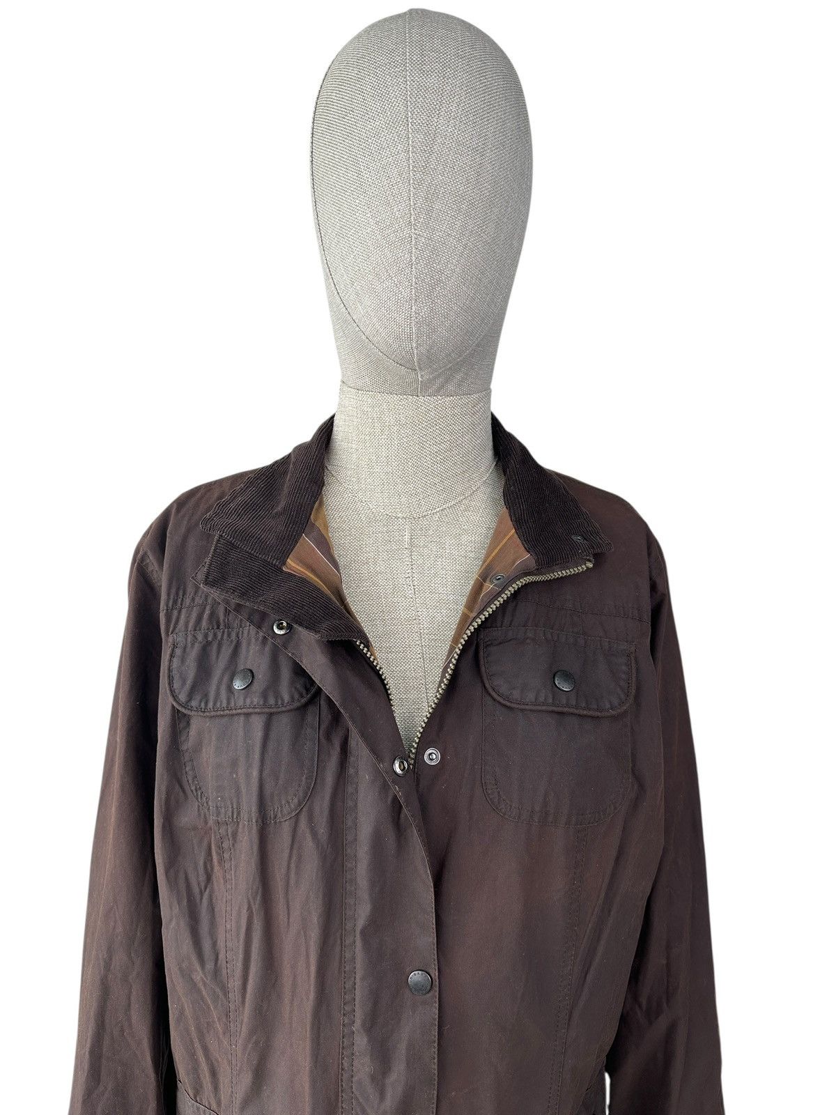 Barbour Ladies BARBOUR Flyweight Wax Utility Brown Coat Jacket UK 18 Size XL / US 12-14 / IT 48-50 - 7 Thumbnail