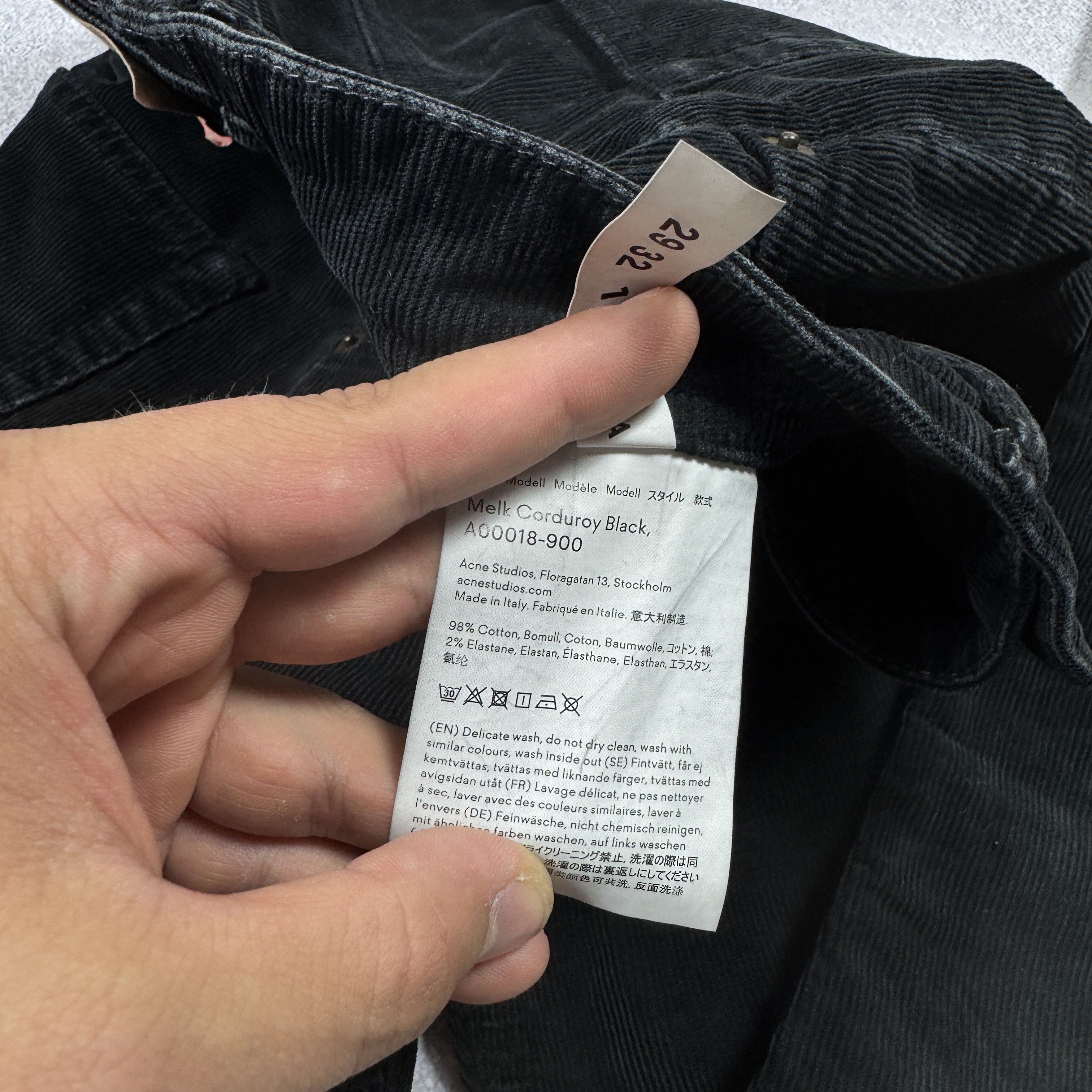 Acne Studios ACNE Studios Bla Konst Melk Corduroy Pants Size 29 / 32 Size 29" - 8 Thumbnail
