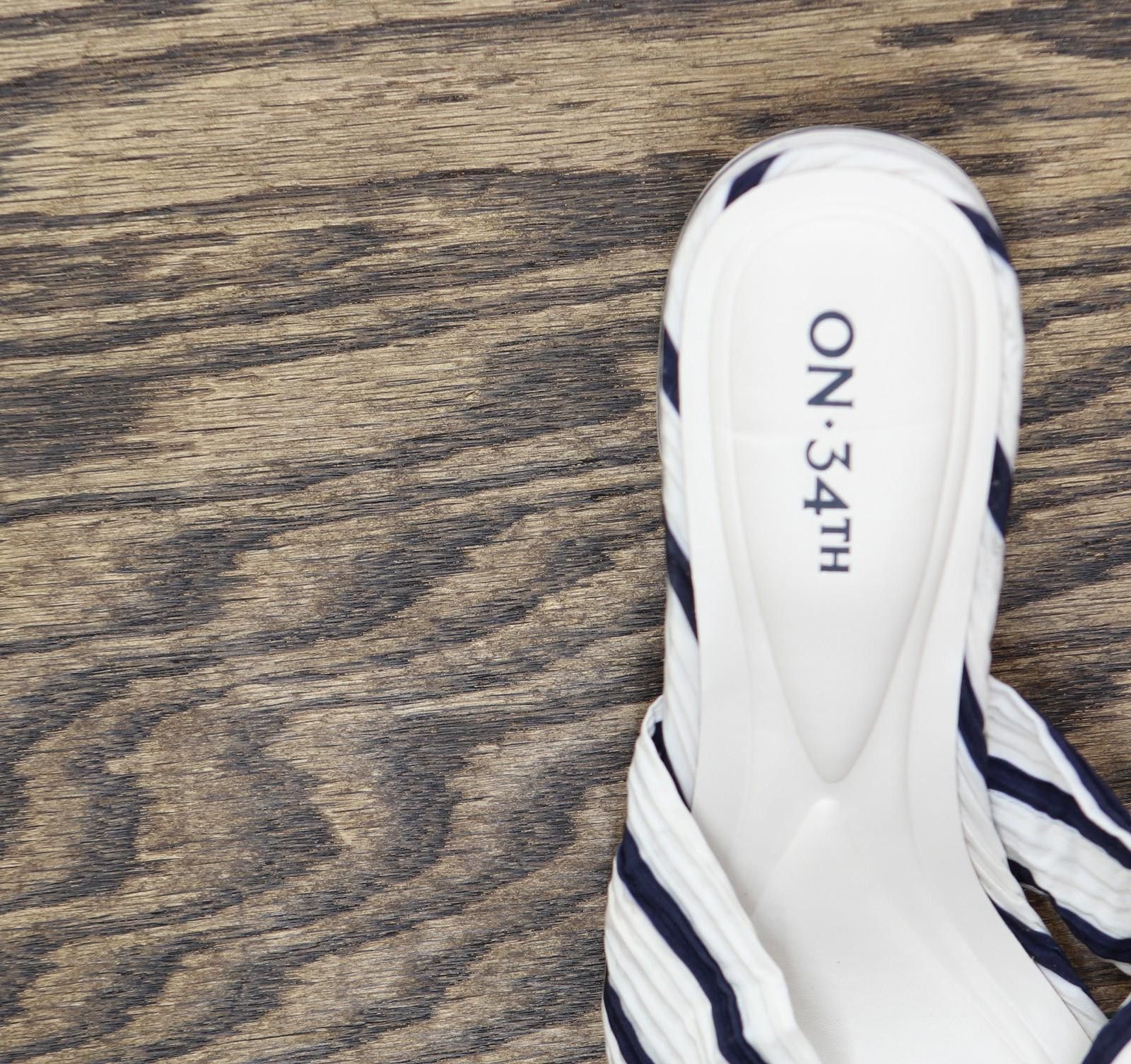 Other On 34th Block-heel Sandals 10018687500 Navy Stripe Blue 6m Size US 6 / IT 36 - 7 Thumbnail
