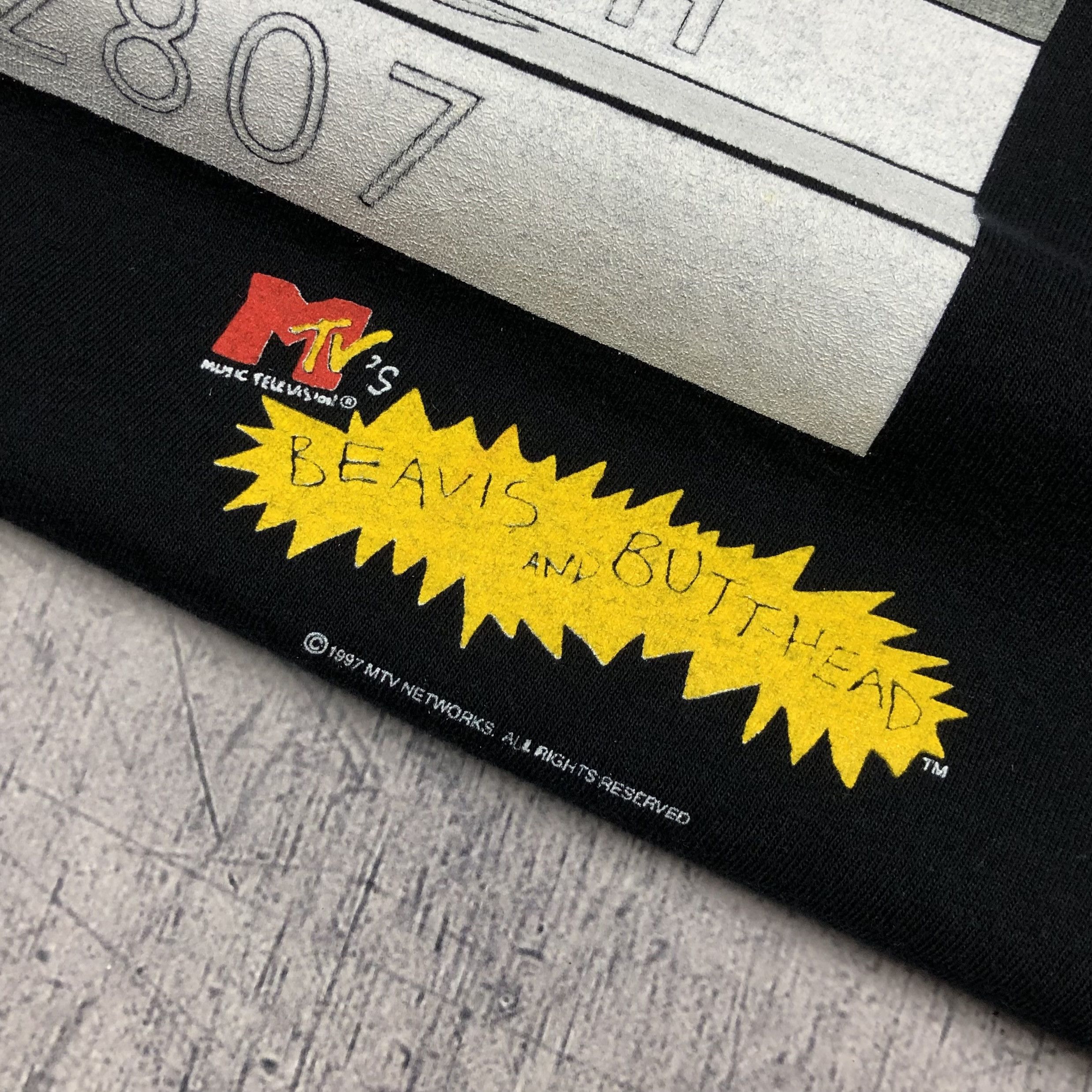Cartoon Network Vintage 1997 Beavis Butthead MTv Police Sketch Tee Size US L / EU 52-54 / 3 - 4 Thumbnail