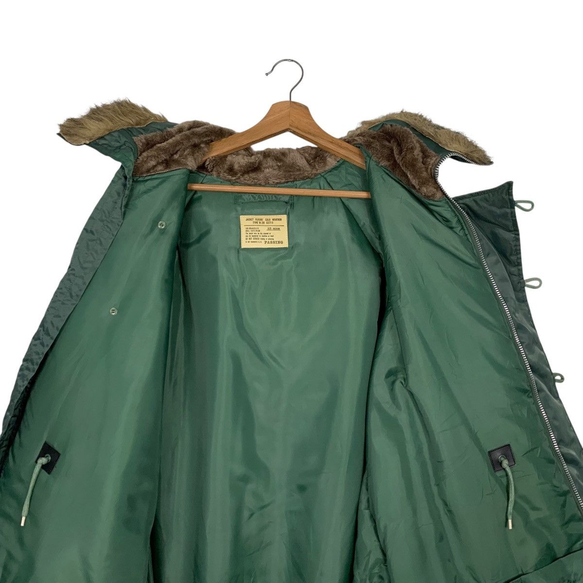 Vintage PASSING Us Air Force N-3B Parka Faux Fur Hoodie #2504-C113 Size US M / EU 48-50 / 2 - 13 Thumbnail