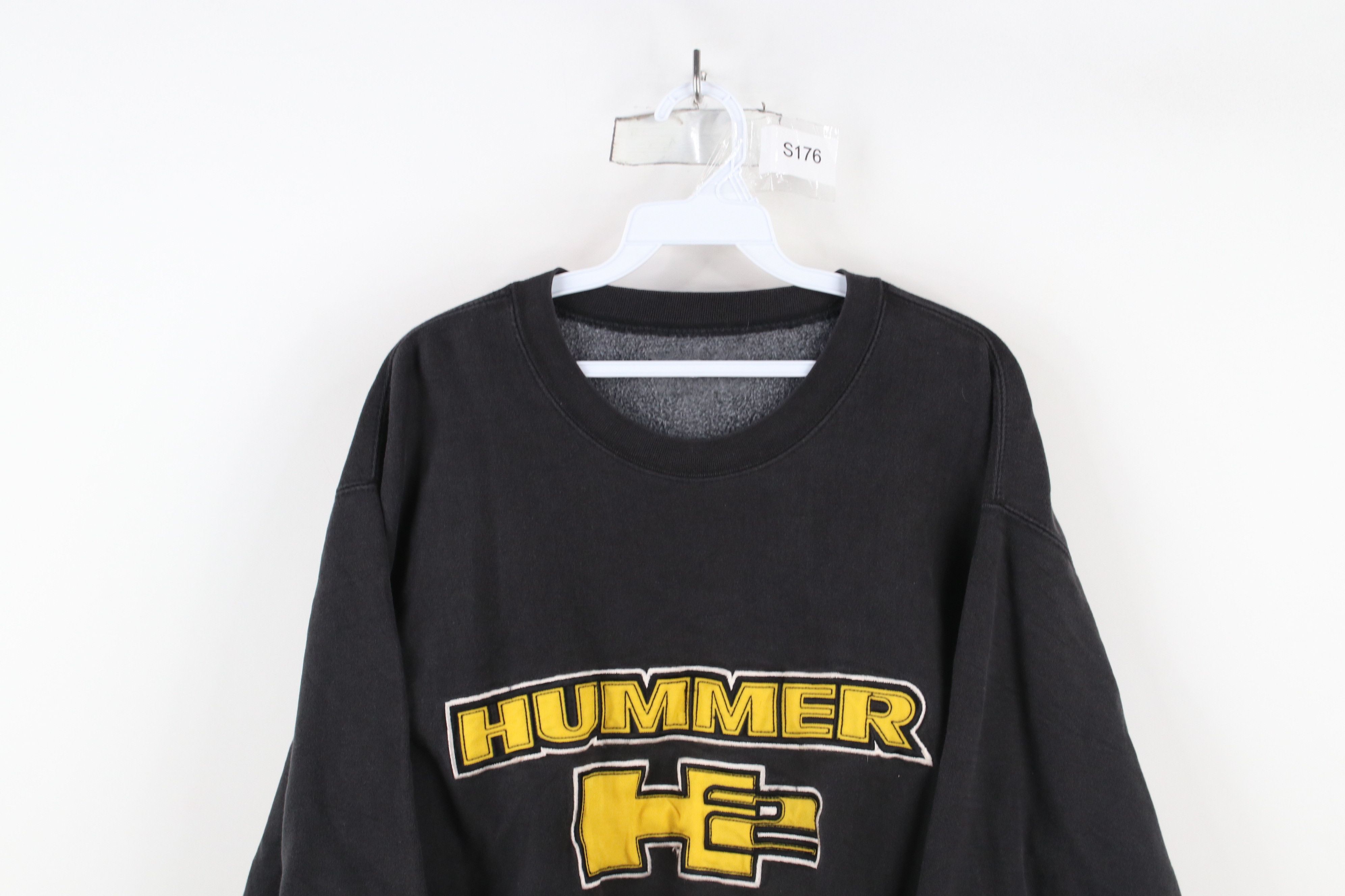 Vintage Vintage 90s Y2K Spell Hummer H2 Crewneck Sweatshirt Black Size US XL / EU 56 / 4 - 2 Thumbnail