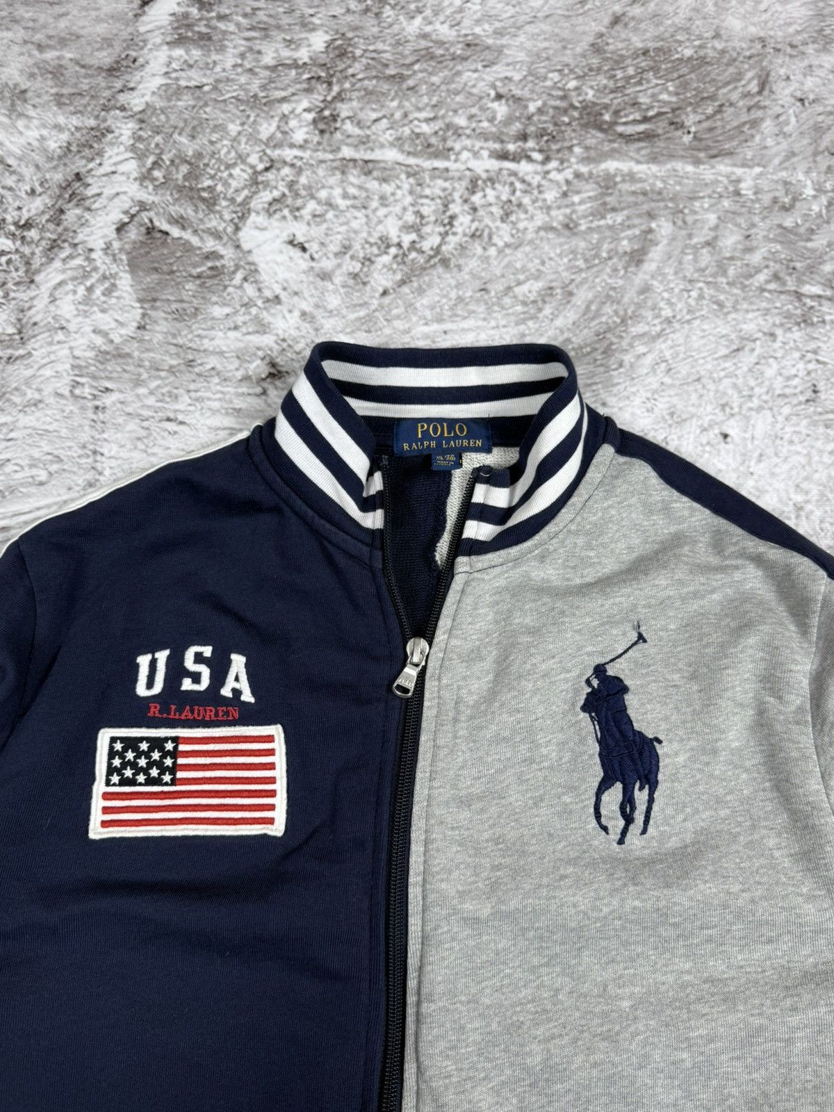 Polo Ralph Lauren × Ralph Lauren × Vintage Chief Keef Polo Ralph Lauren zip sweatshirt grey USA Size US M / EU 48-50 / 2 - 3 Thumbnail