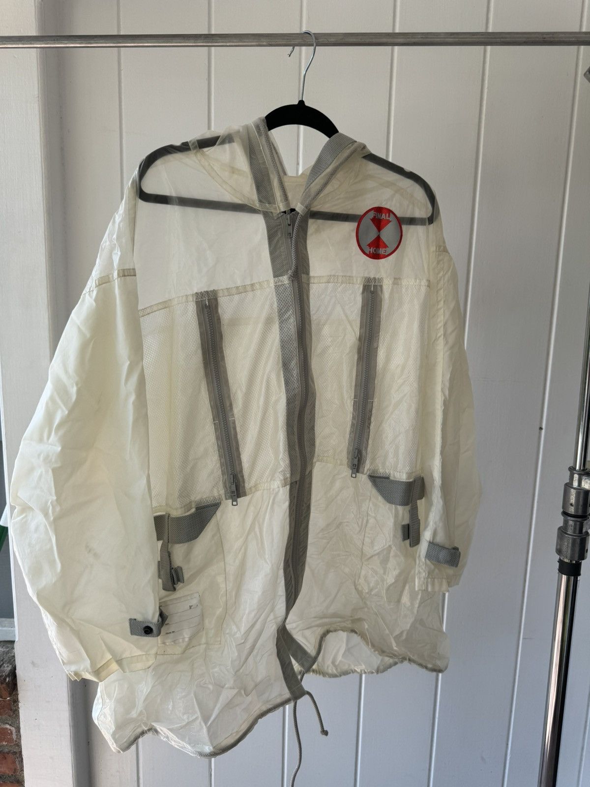 image of Final Home See-Through Windbreaker in Clear, Men's (Size XL)