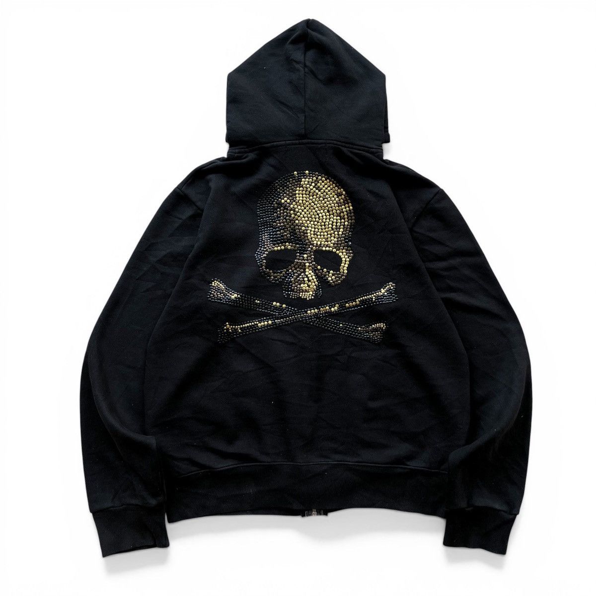 トップス Roen semantic skull mohawk zip up hoodie Roen Roen Zip Up Hoodie Love And Peace Skull | Grailed