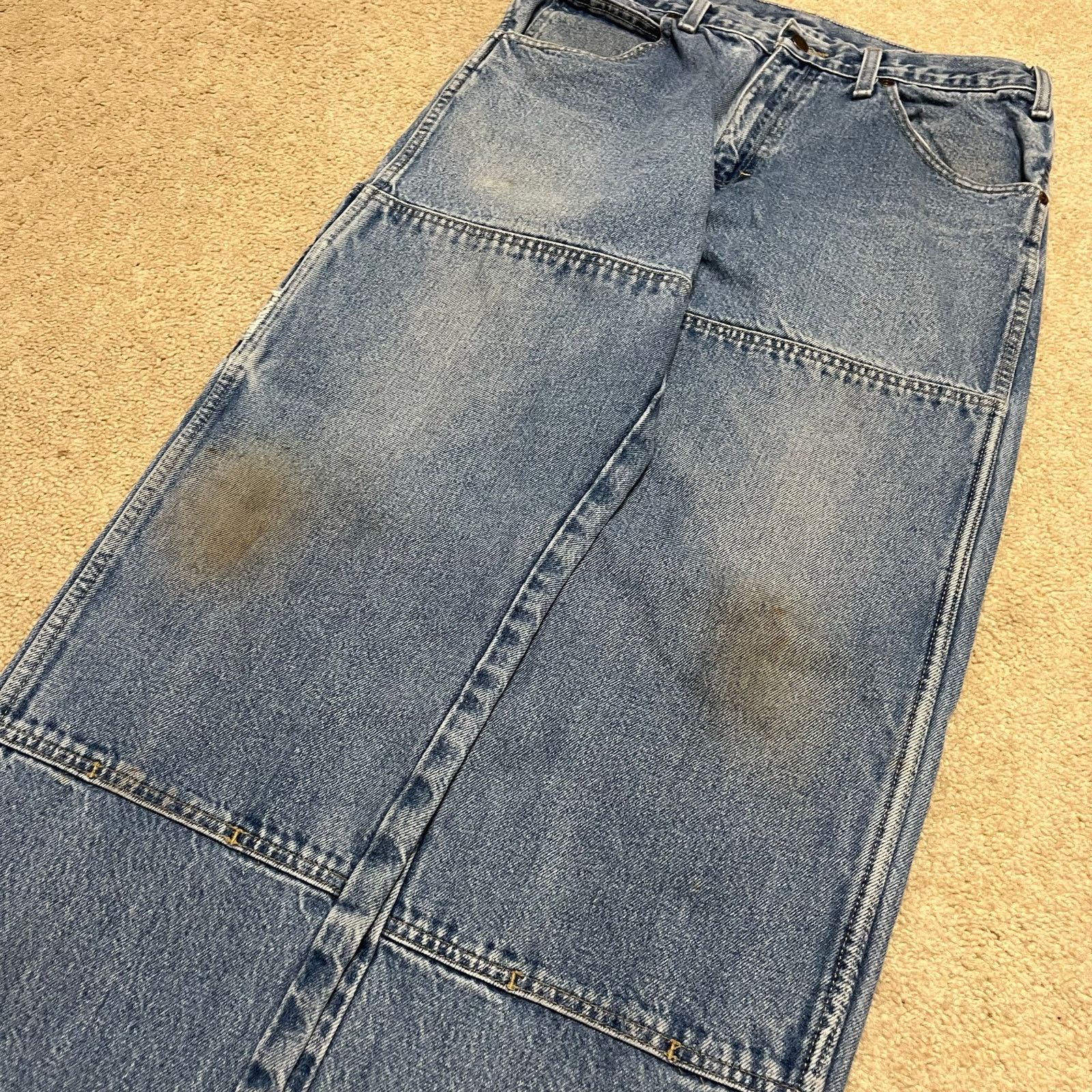 Dickies Vintage Dickies Double Knee Carpenter Blue Jeans 32Wx31L Size US 32 / EU 48 - 3 Thumbnail
