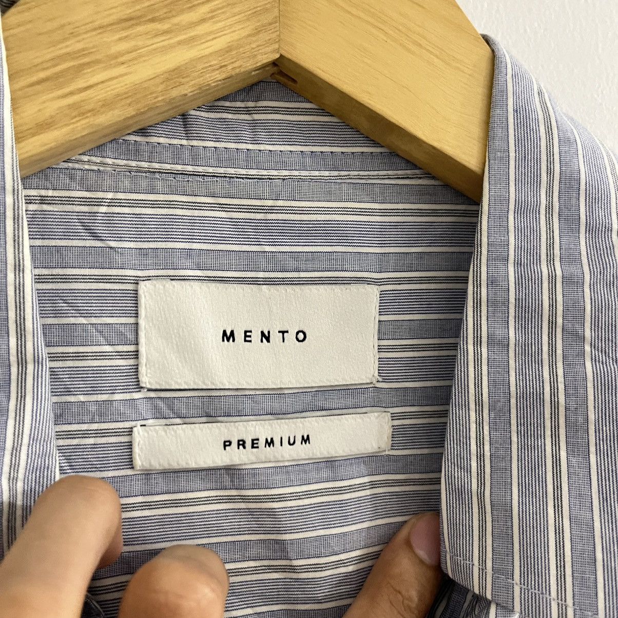 Japanese Brand Mento - Striped Shirt Size US L / EU 52-54 / 3 - 4 Thumbnail