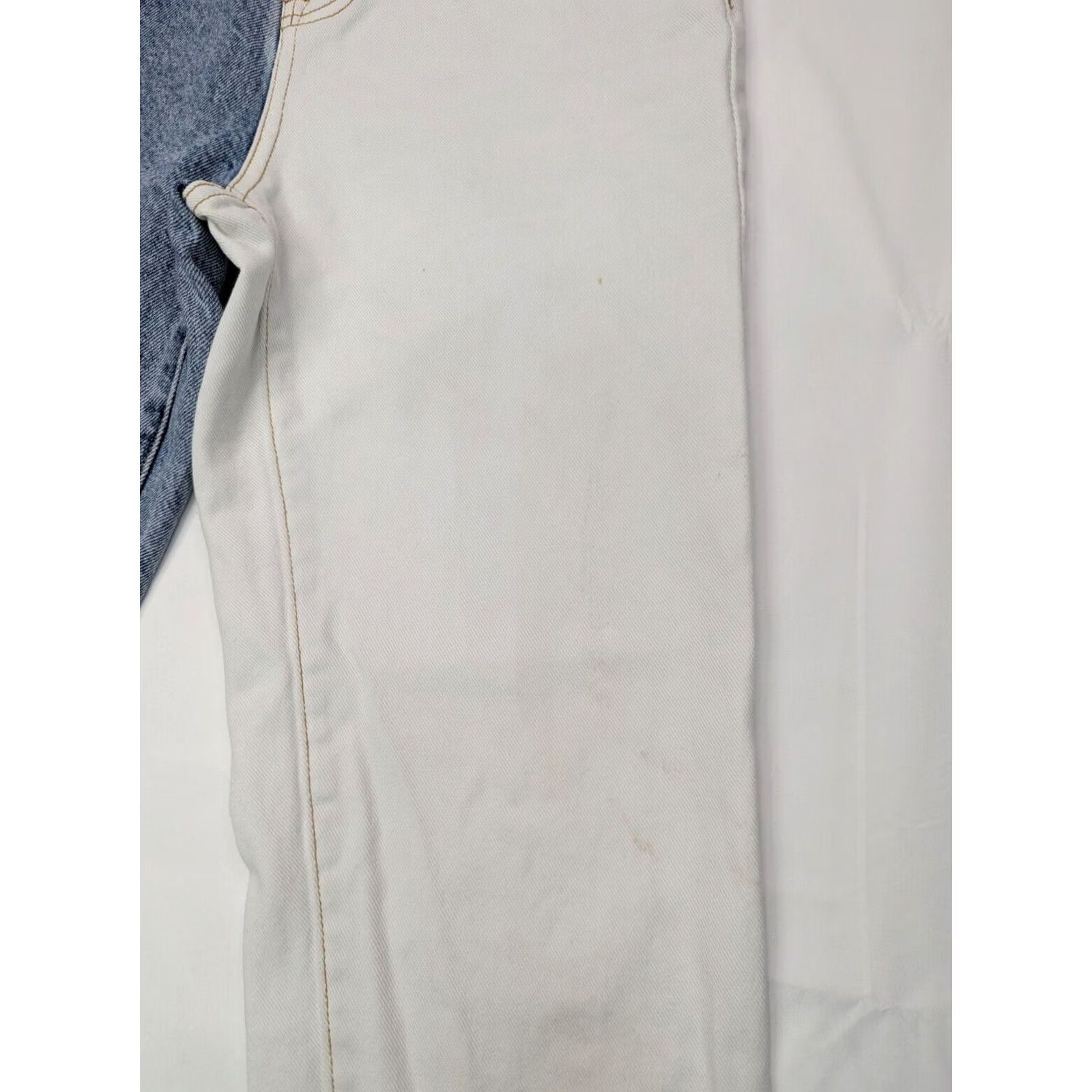 Pacsun PacSun Two Toned High Rise Straight Jeans Women 25 Inseam 27 Distressed Blue Regular 5-Pocket Cotton Denim Jeans Size 42" / US 20 - 3 Thumbnail