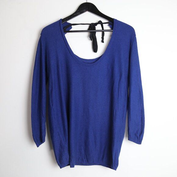 Aritzia Aritzia Babaton Bailey Tie Back Silk Cashmere Knit Sweater Size S / US 4 / IT 40 - 3 Thumbnail