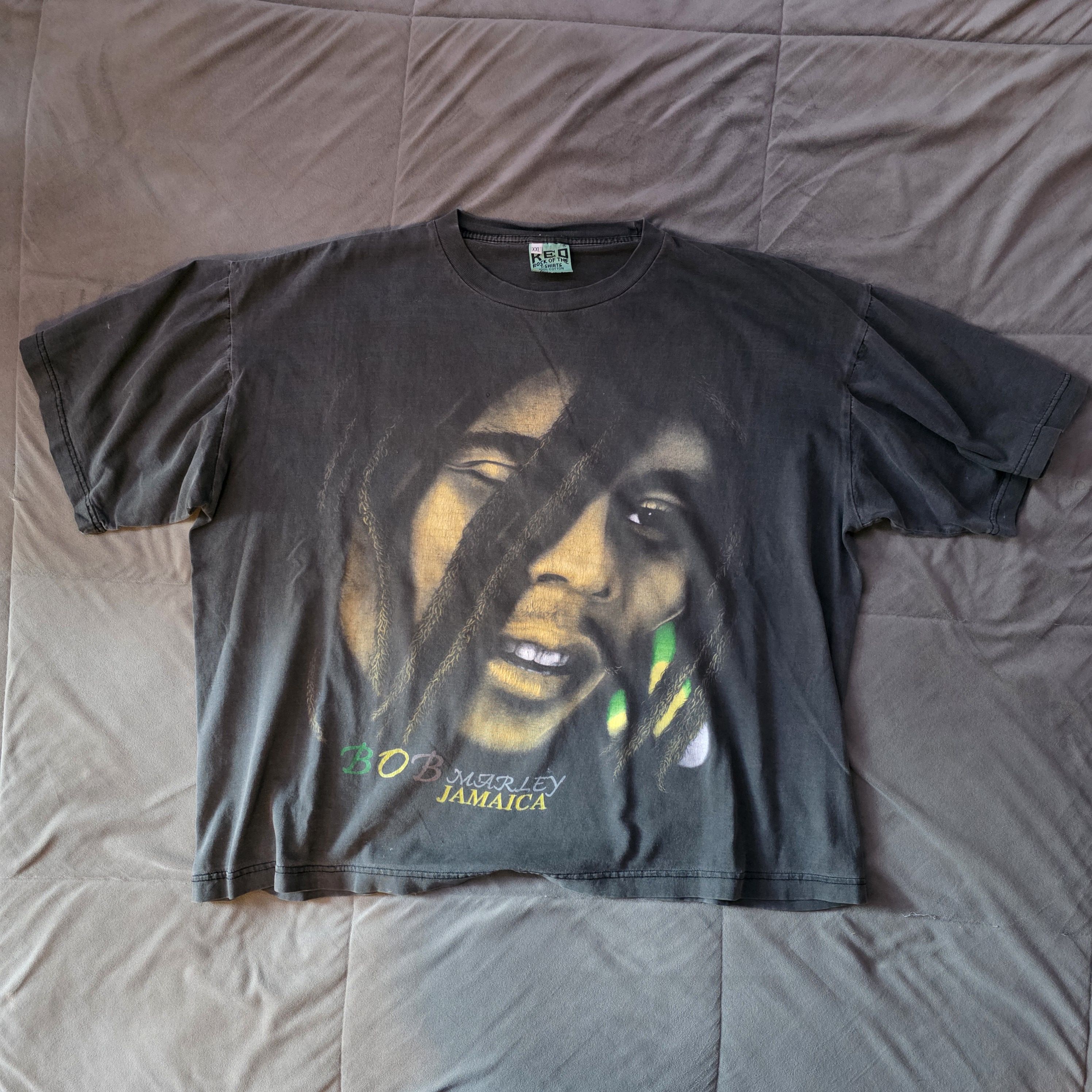 Vintage Faded Bob Marley vintage rap tee Size US XL / EU 56 / 4 - 1 Thumbnail