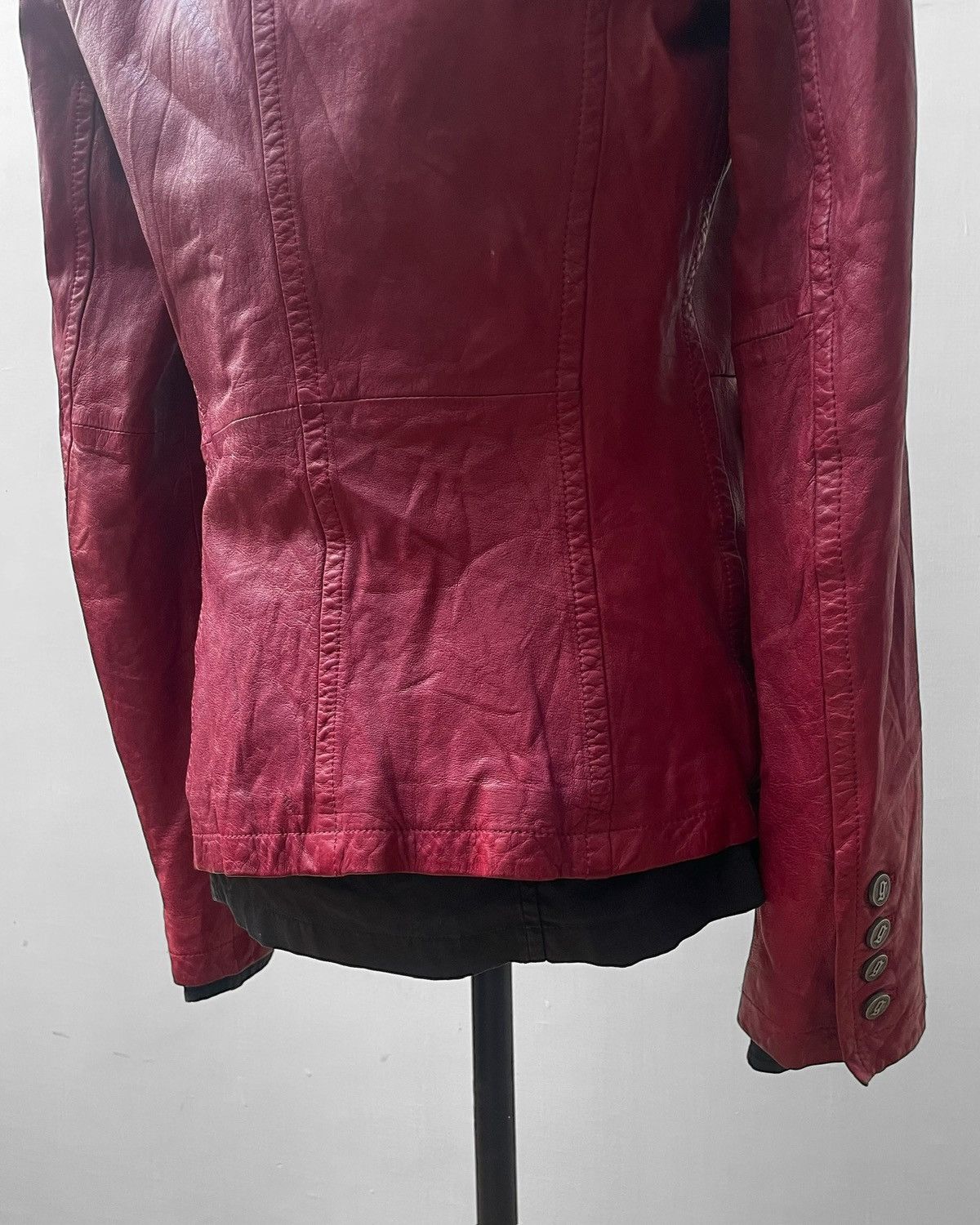 John Galliano Aw2007 Red Leather Cargo Blazer Size US S / EU 44-46 / 1 - 11 Thumbnail