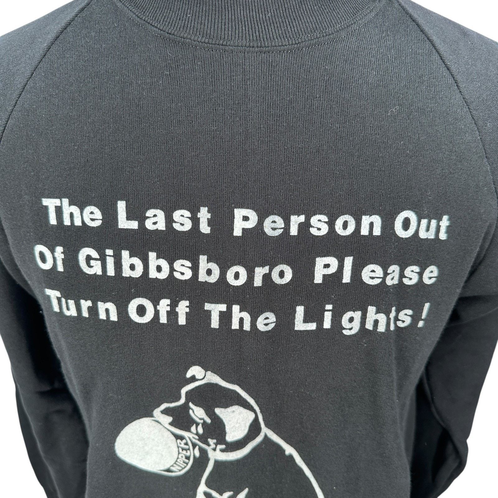 Jerzees VTG Sweatshirt Men Large Black Gibbsboro Turn Off Lights USA Size US L / EU 52-54 / 3 - 3 Thumbnail