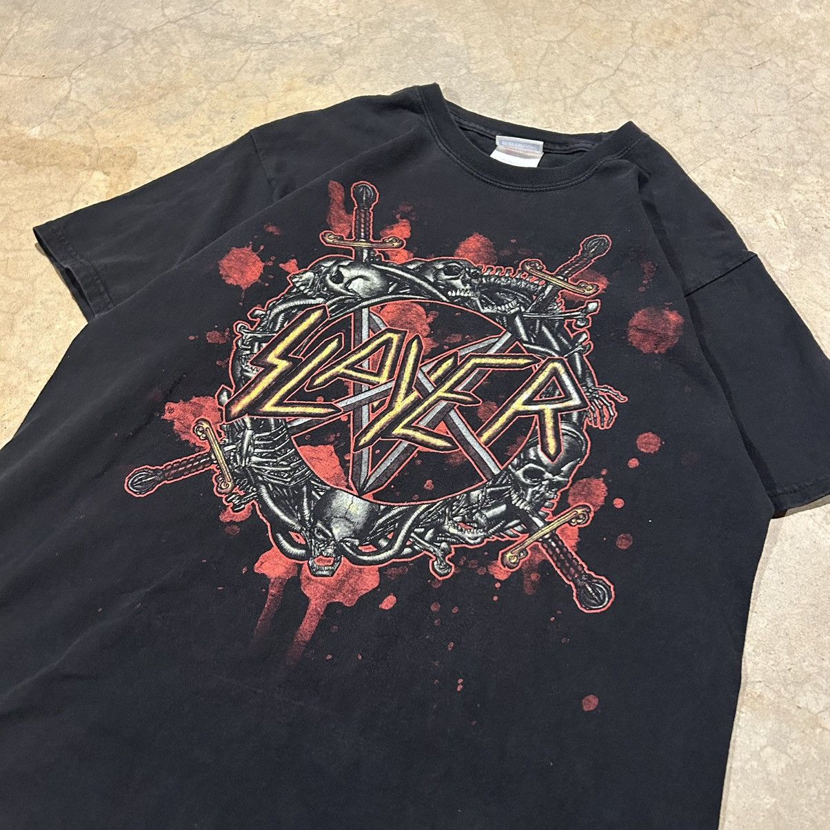 Band Tees × Slayer × Vintage Crazy Vintage Y2K Slayer Metal Band Concert Tee Grunge Size US M / EU 48-50 / 2 - 3 Thumbnail