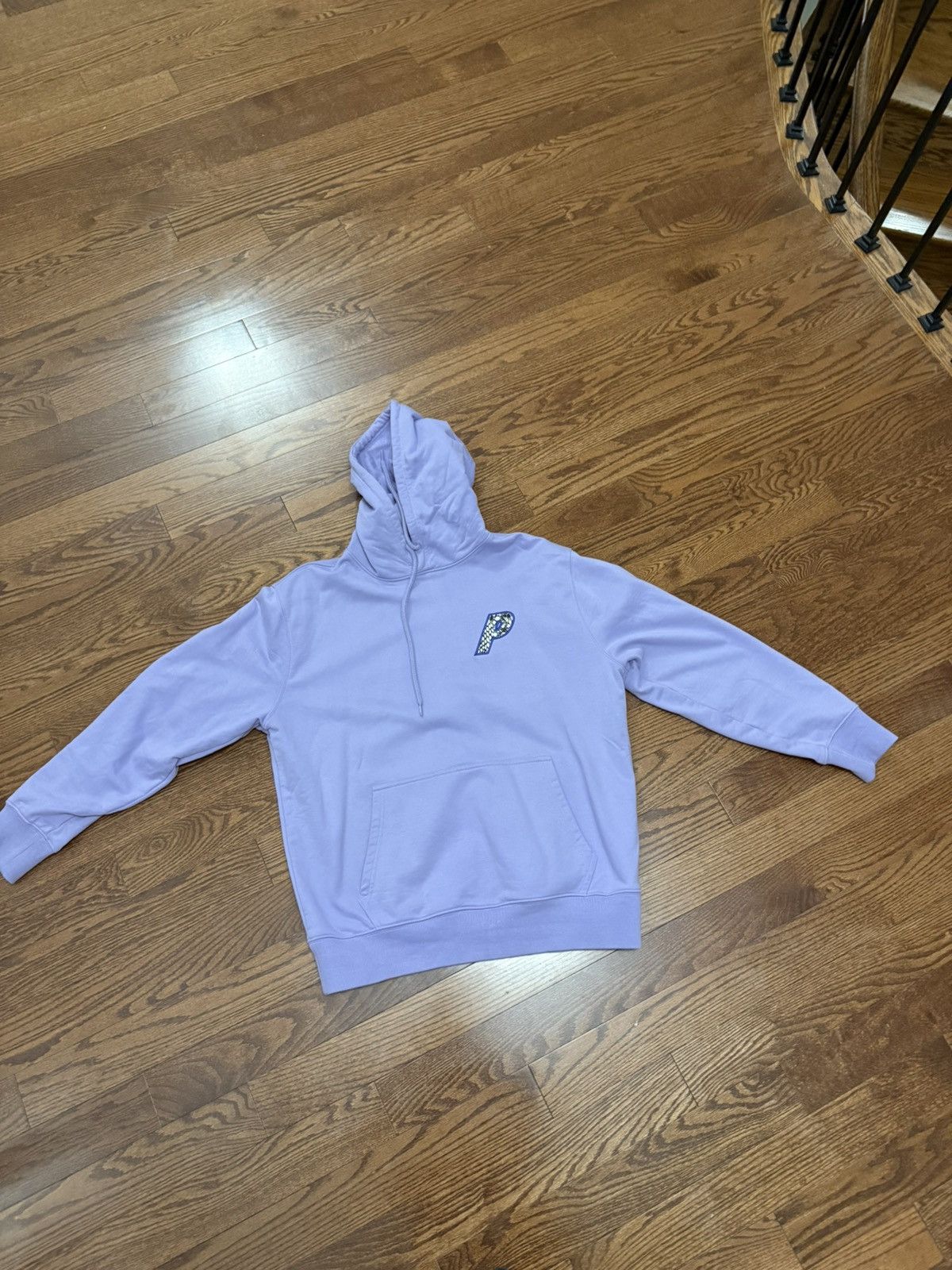 Palace Tri Logo Bandana Hoodie Purple Size Large