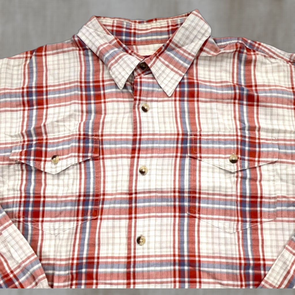 Wrangler Wrangler Shirt Men Large Red White Plaid Button Up Western Cowboy Work Pockets Size US L / EU 52-54 / 3 - 1 Thumbnail