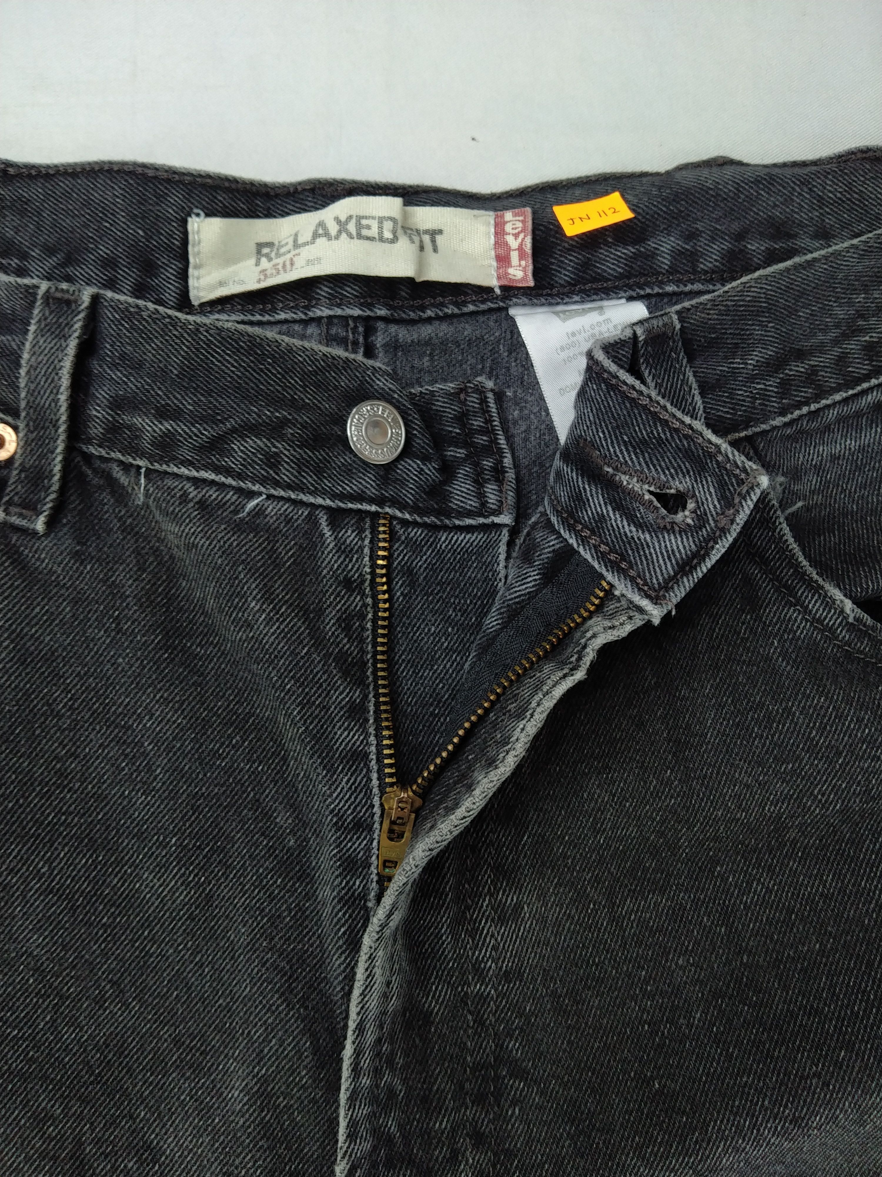 Japanese Brand Vintage Black Levi's 550 Relaxed Fit Denim 37x30.5 -JN112 Size US 37 - 6 Thumbnail