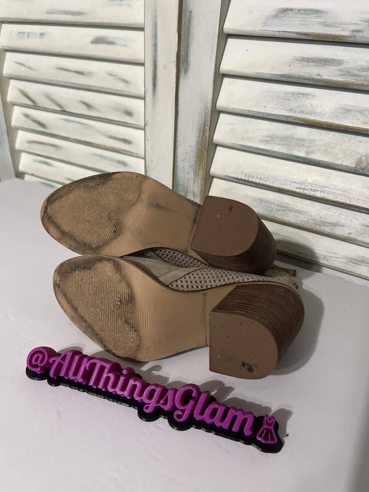 Steve Madden Steve Madden Beige Suede Ankle Boots Back Block Heel 7 Size US 7 / IT 37 - 5 Thumbnail