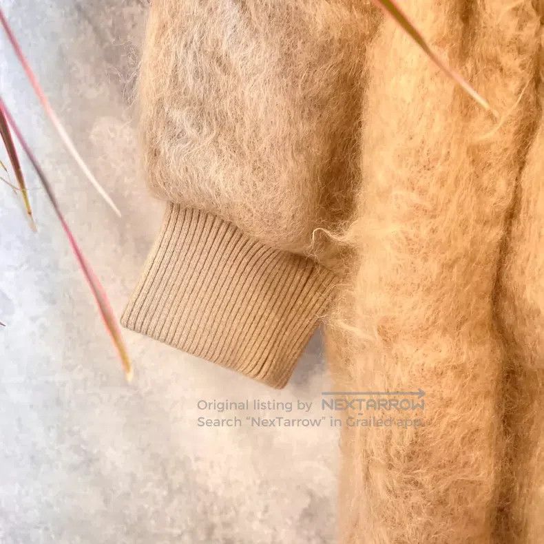 Loewe Loewe Brown Mohair Long Sleeve Coat Jacket Poncho Cape Size S / US 4 / IT 40 - 6 Thumbnail