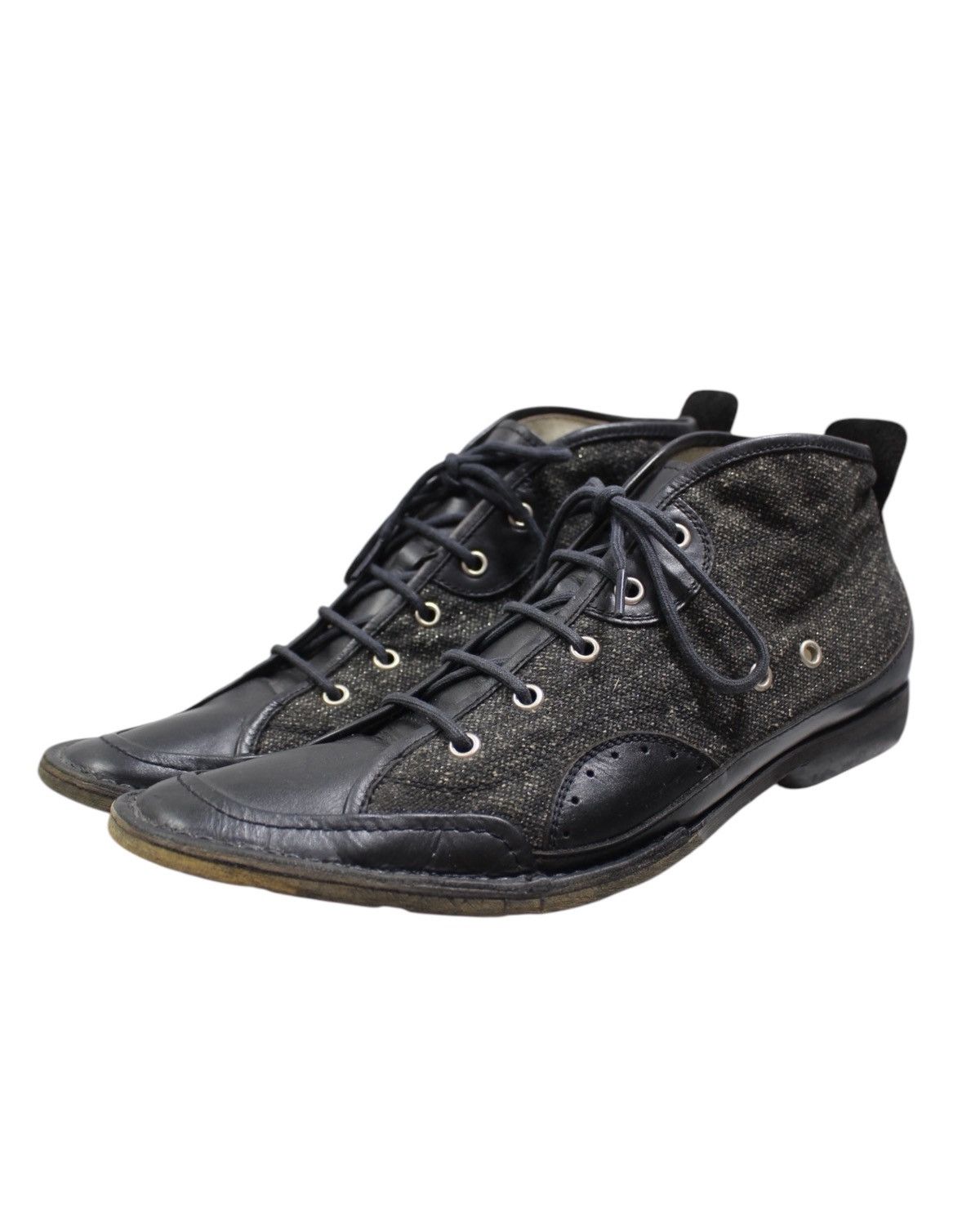 Katharine Hamnett London 2000S KATHARINE HAMNETT LONDON LEATHER LACE UP CHUKKA BOOTS Size US 6.5 / EU 39-40 - 3 Thumbnail