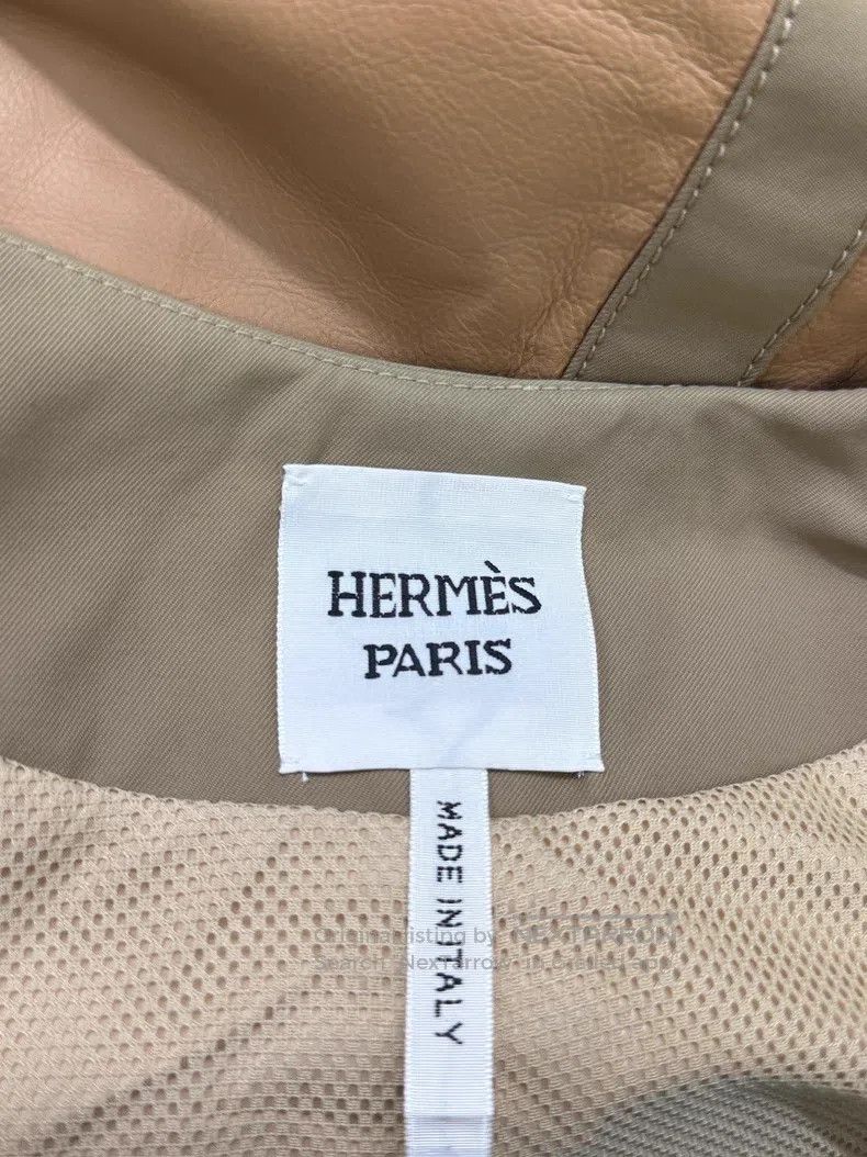 Hermes Hermes Short Color-Blocked Leather Jacket Size XS / US 0-2 / IT 36-38 - 5 Thumbnail