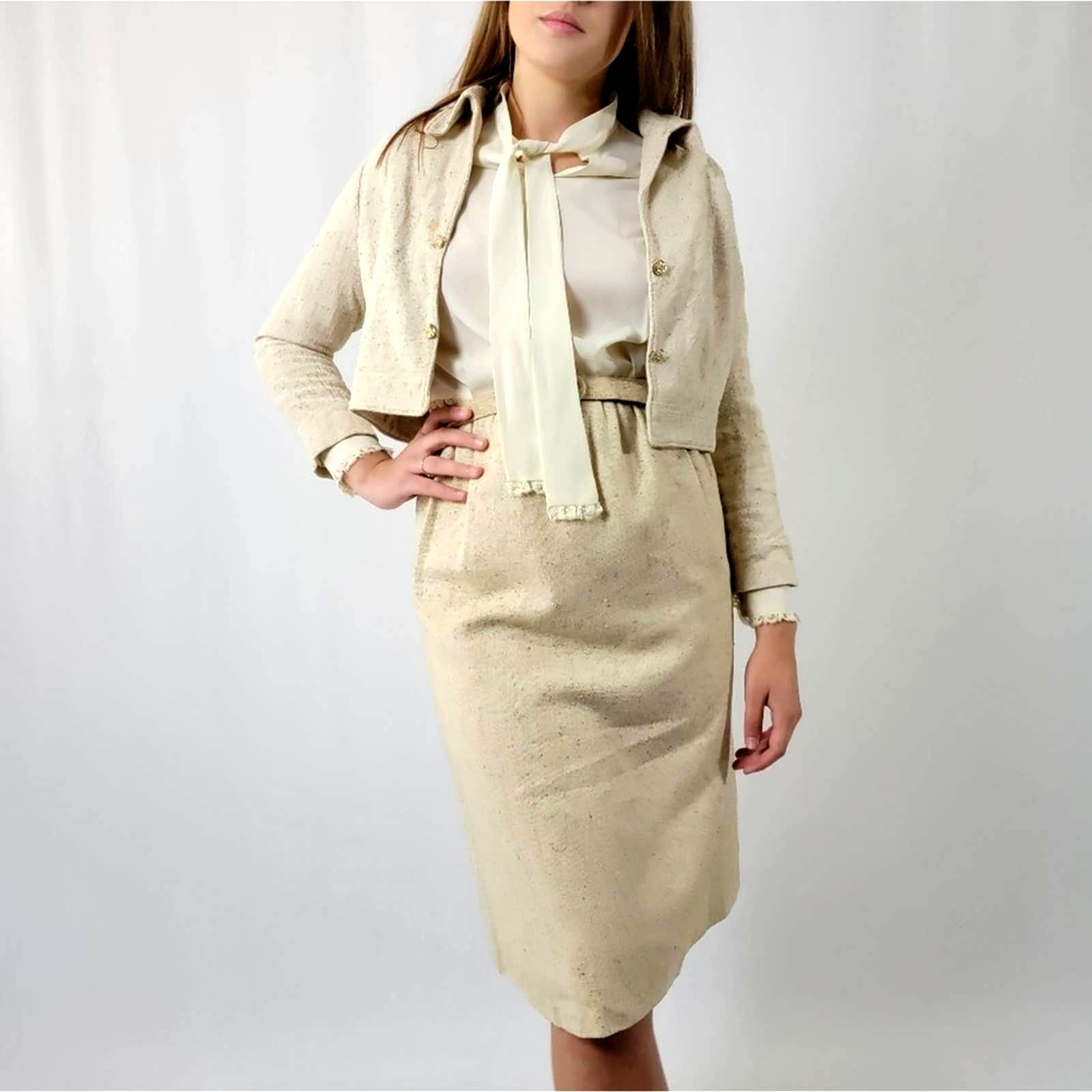 Vintage Vintage 60s Dress With Jacket Set by Villano Gerardo - L Size L / US 10 / IT 46 - 2 Thumbnail