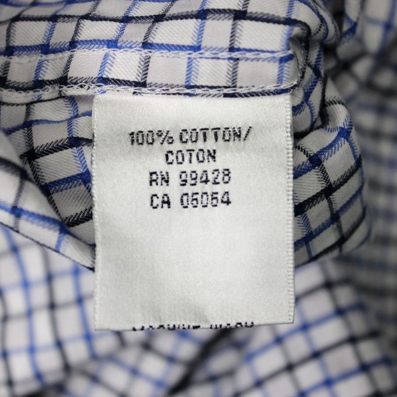 BUGATCHI Bugatchi Uomo Shirt Mens 3XL XXXL Blue Shaped Fit Button-Up Long Sleeve 100% Cotton Classic Plaid Chest 52 in Vintage: No Size US XXL / EU 58 / 5 - 7 Thumbnail
