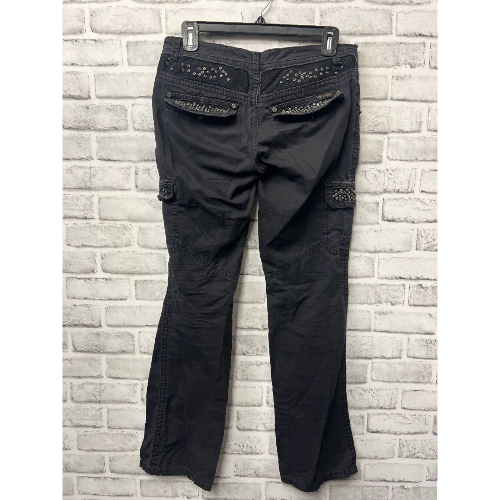 Miss Me Miss Me Womens Black Cargo Pants Size 26 30” Inseam Size 26" / US 2 / IT 38 - 4 Thumbnail