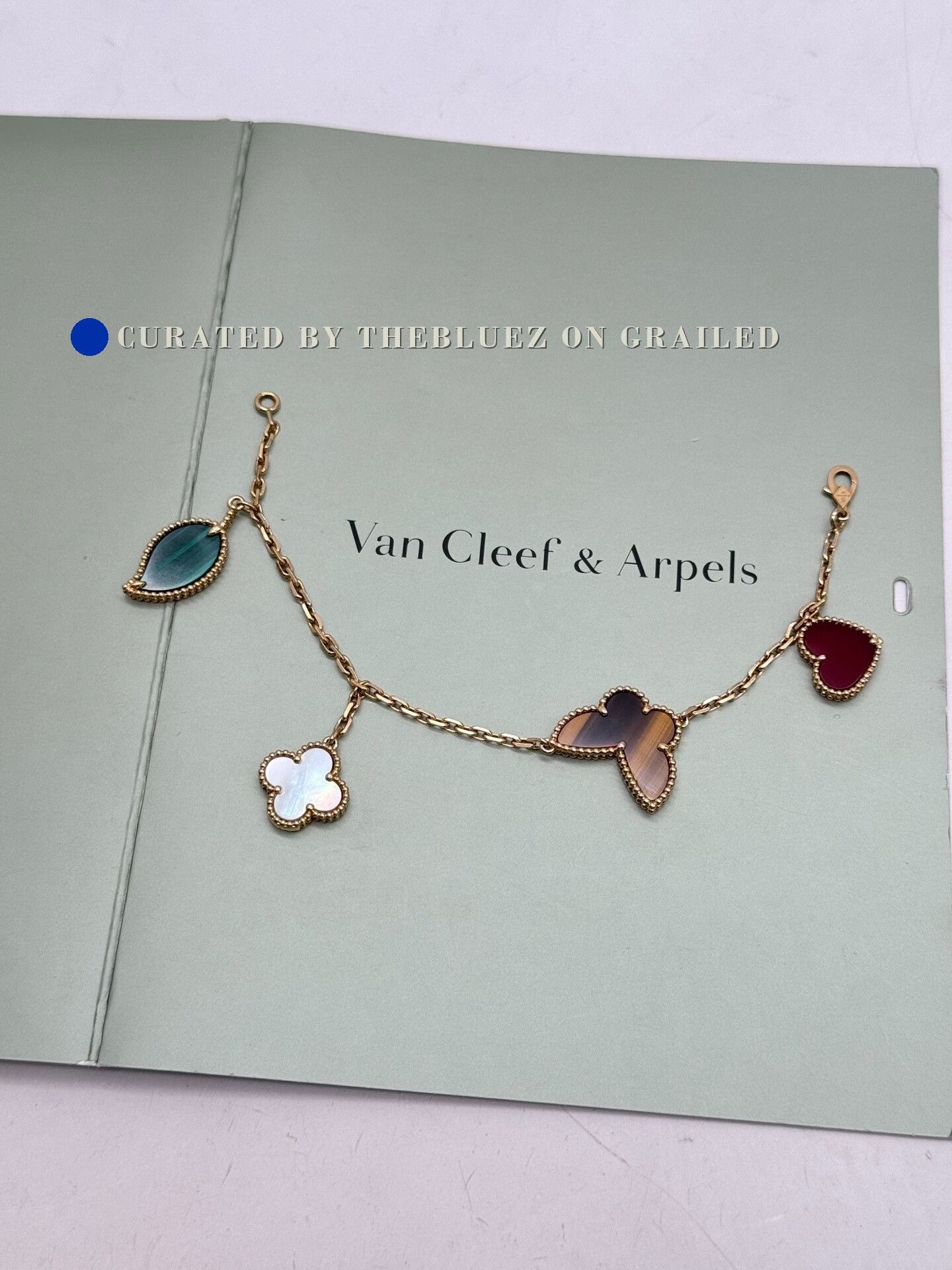 Van Cleef Arpels Alhambra 4 Flower 18k Gold Bracelet, Women's