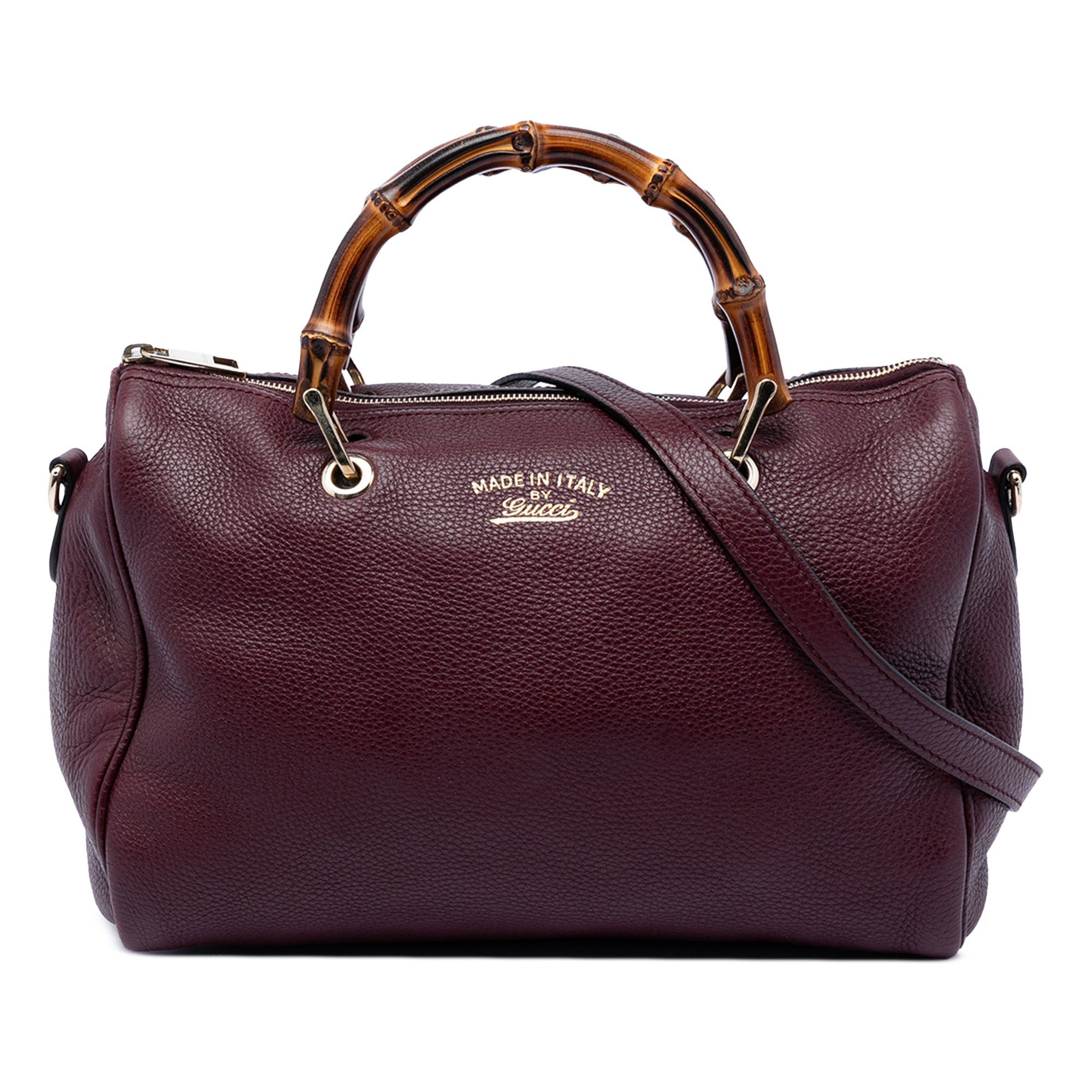 Gucci Medium Calfskin Bamboo Shopper Boston Bag Size ONE SIZE - 1 Thumbnail