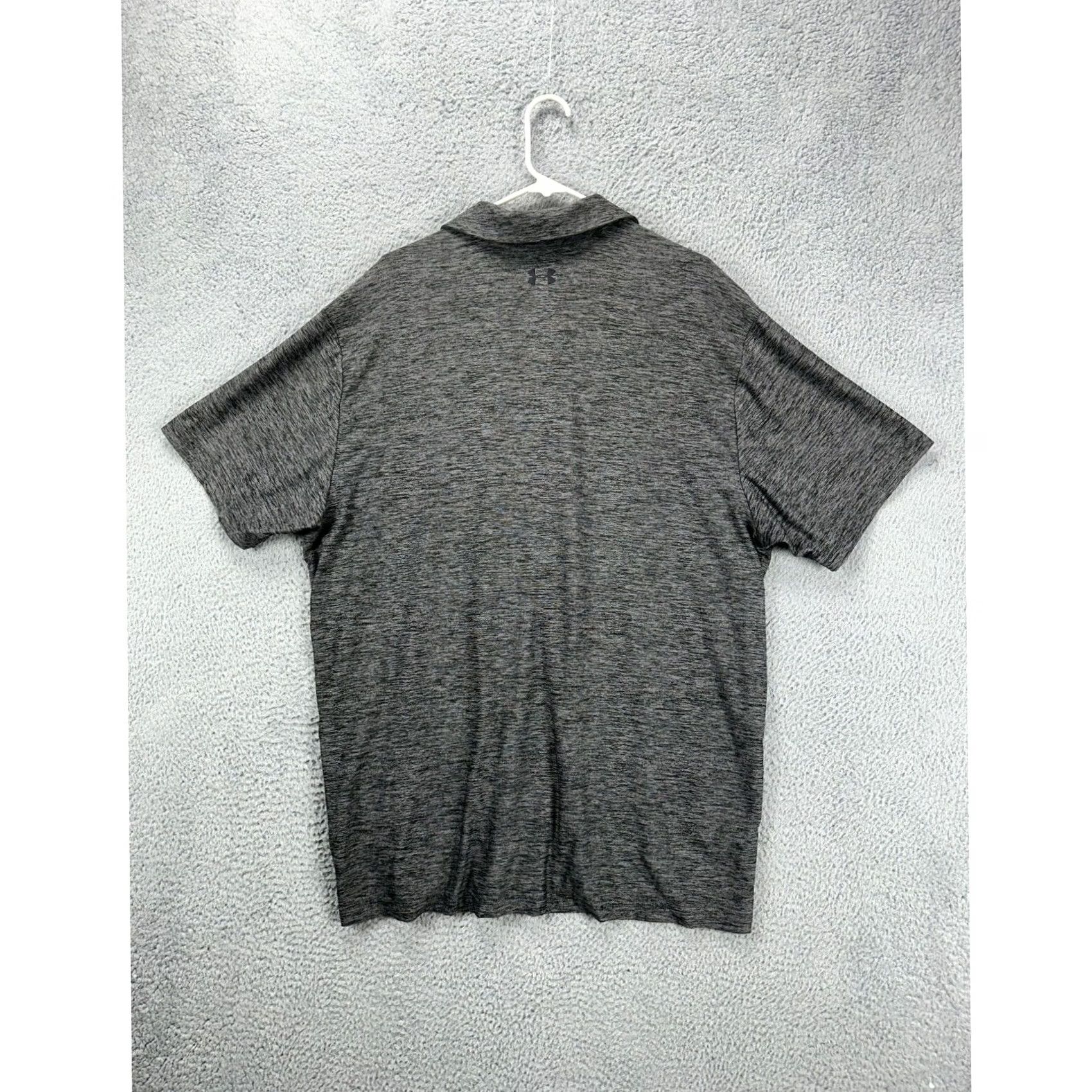 Under Armour Under Armour Shirt Mens 2XL HeatGear Grey Golf Polo Athletic Loose Logo Rugby Size US XXL / EU 58 / 5 - 2 Thumbnail