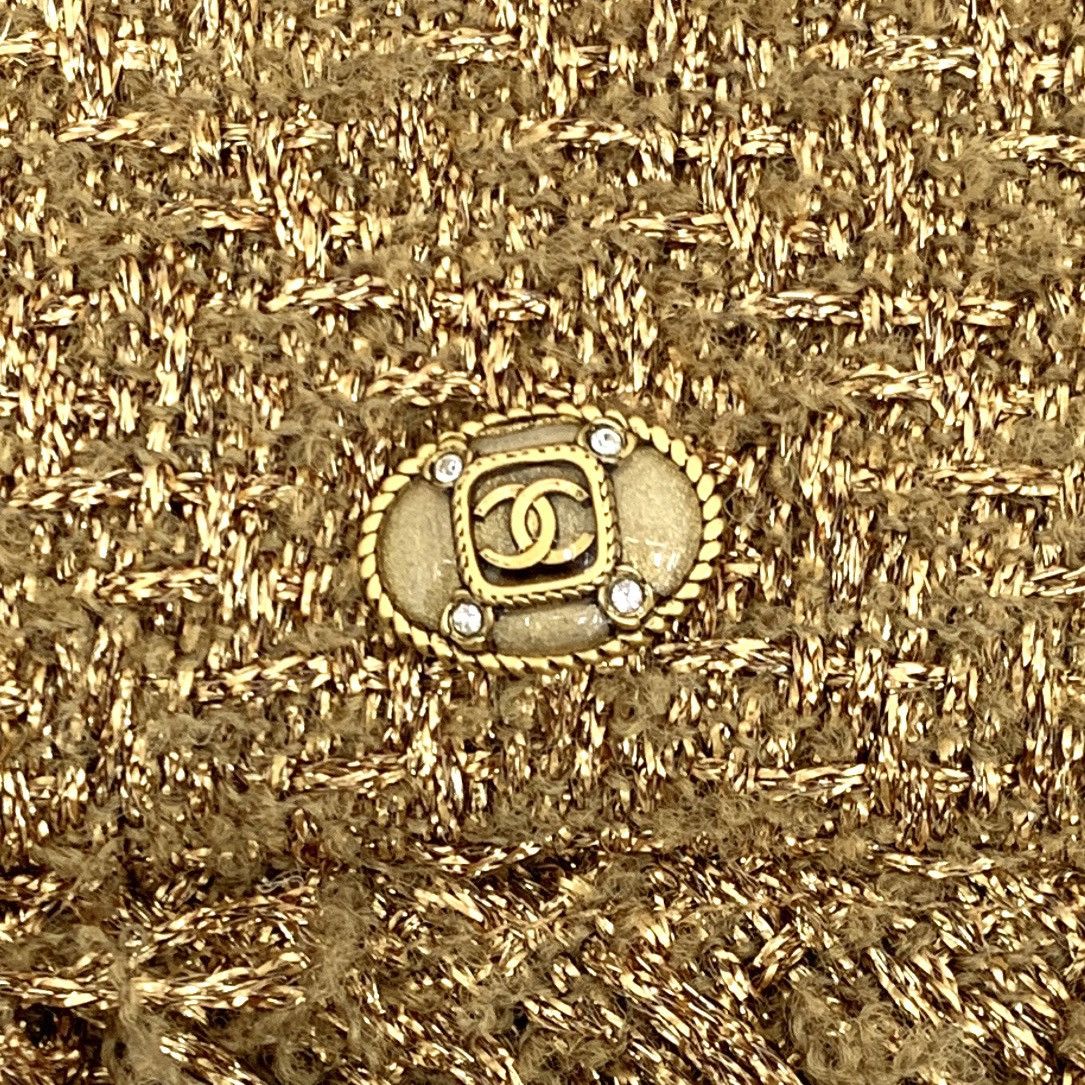 Chanel Chanel Atelier Egypt Gold Woven Tweed Tassel Skirt K26WX Size 26" / US 2 / IT 38 - 5 Thumbnail