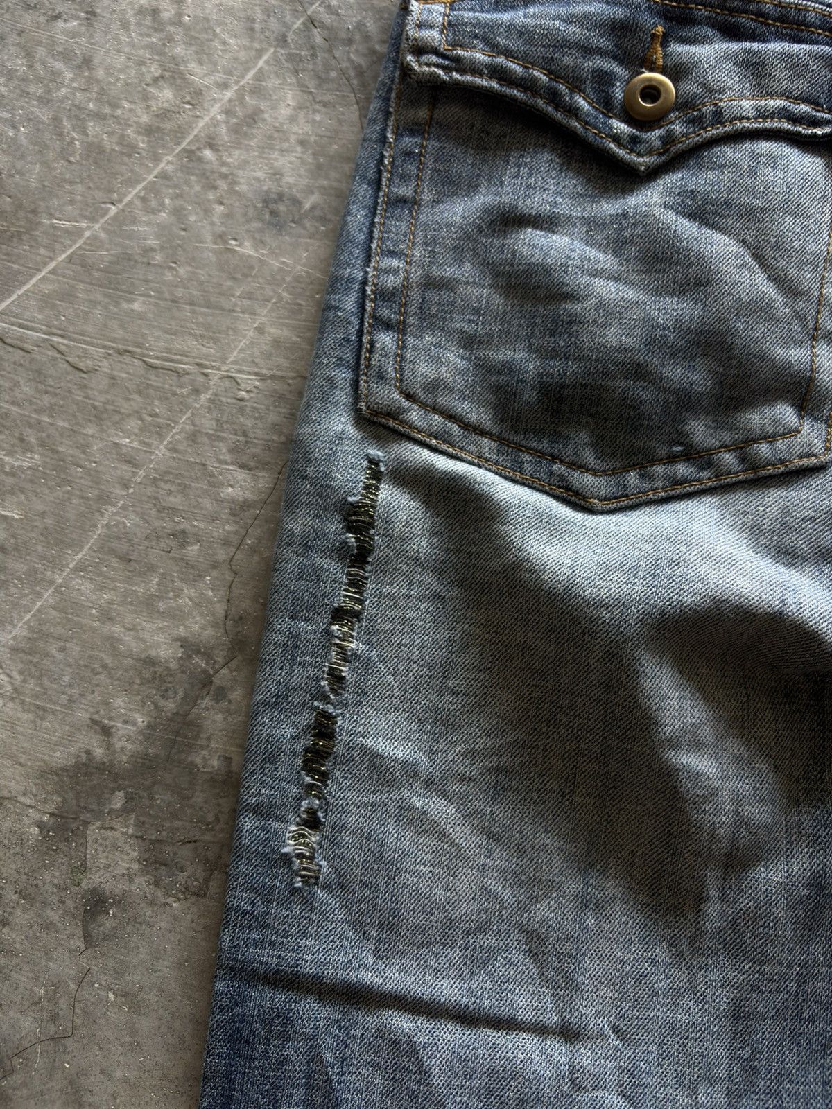 Hysteric Glamour KUI distressed japanese denim washed punk grunge style Size US 32 / EU 48 - 15 Thumbnail