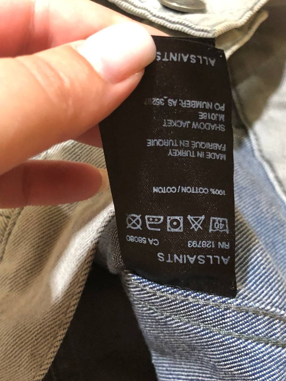 Allsaints vintage denim gray jacket Y2K Allsaints Streetwear Size US M / EU 48-50 / 2 - 4 Thumbnail