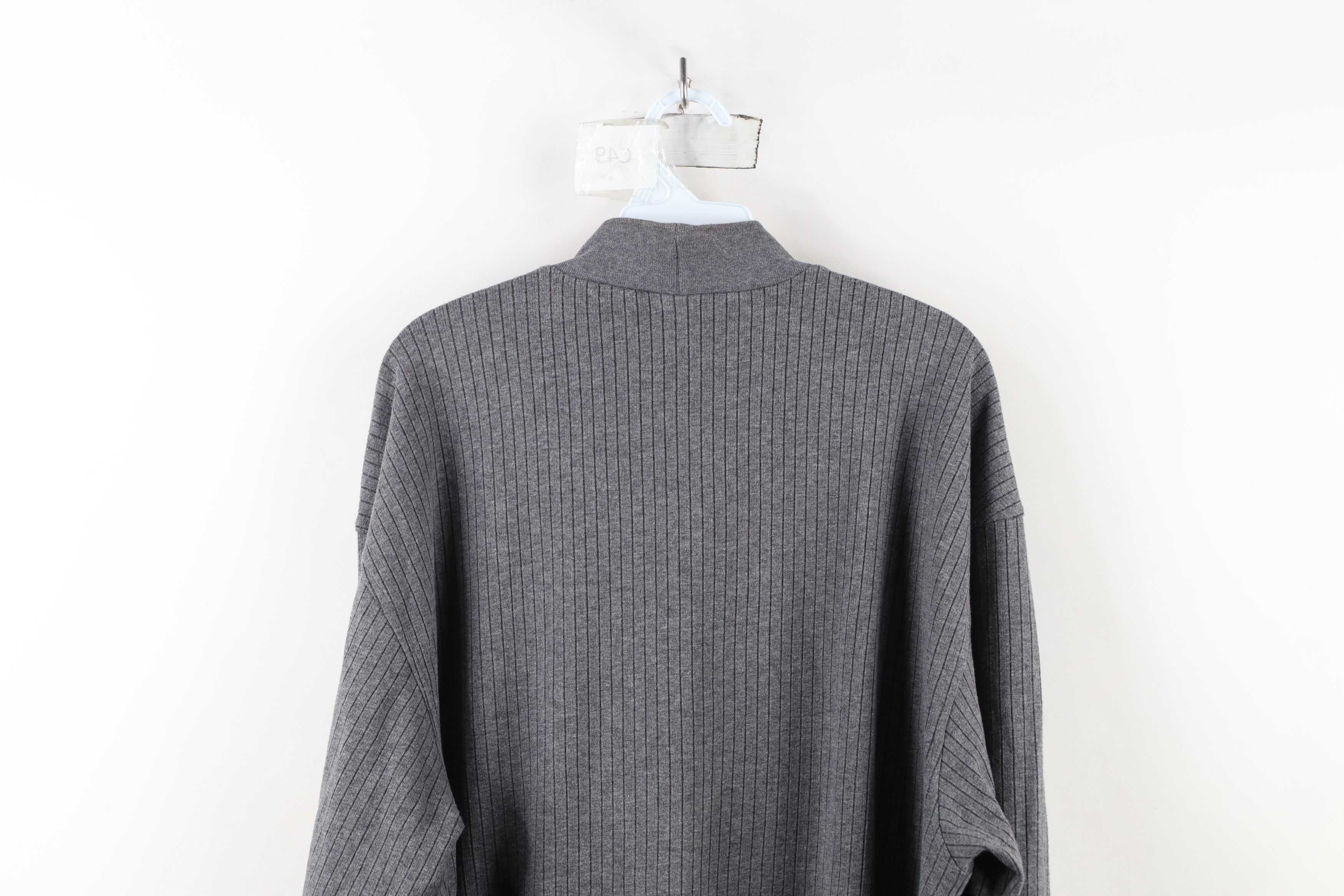 Nike × Vintage Vintage Nike Golf Mini Swoosh Ribbed Knit Mock Neck T-Shirt Size US XXL / EU 58 / 5 - 13 Thumbnail