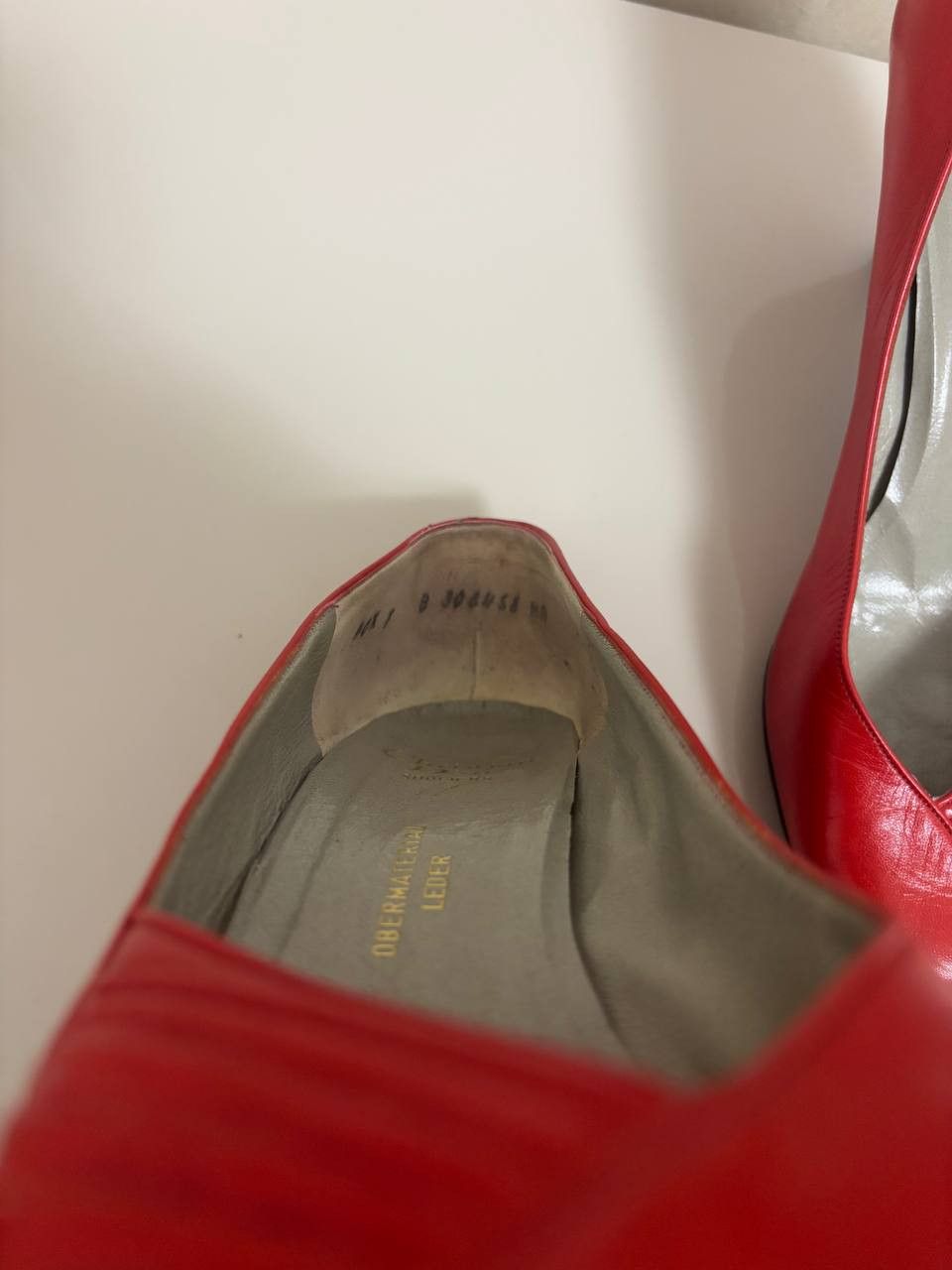 Christian Dior Monsieur Christian Dior Vintage Red Leather Pumps – Made in France Size US 7 / IT 37 - 8 Thumbnail