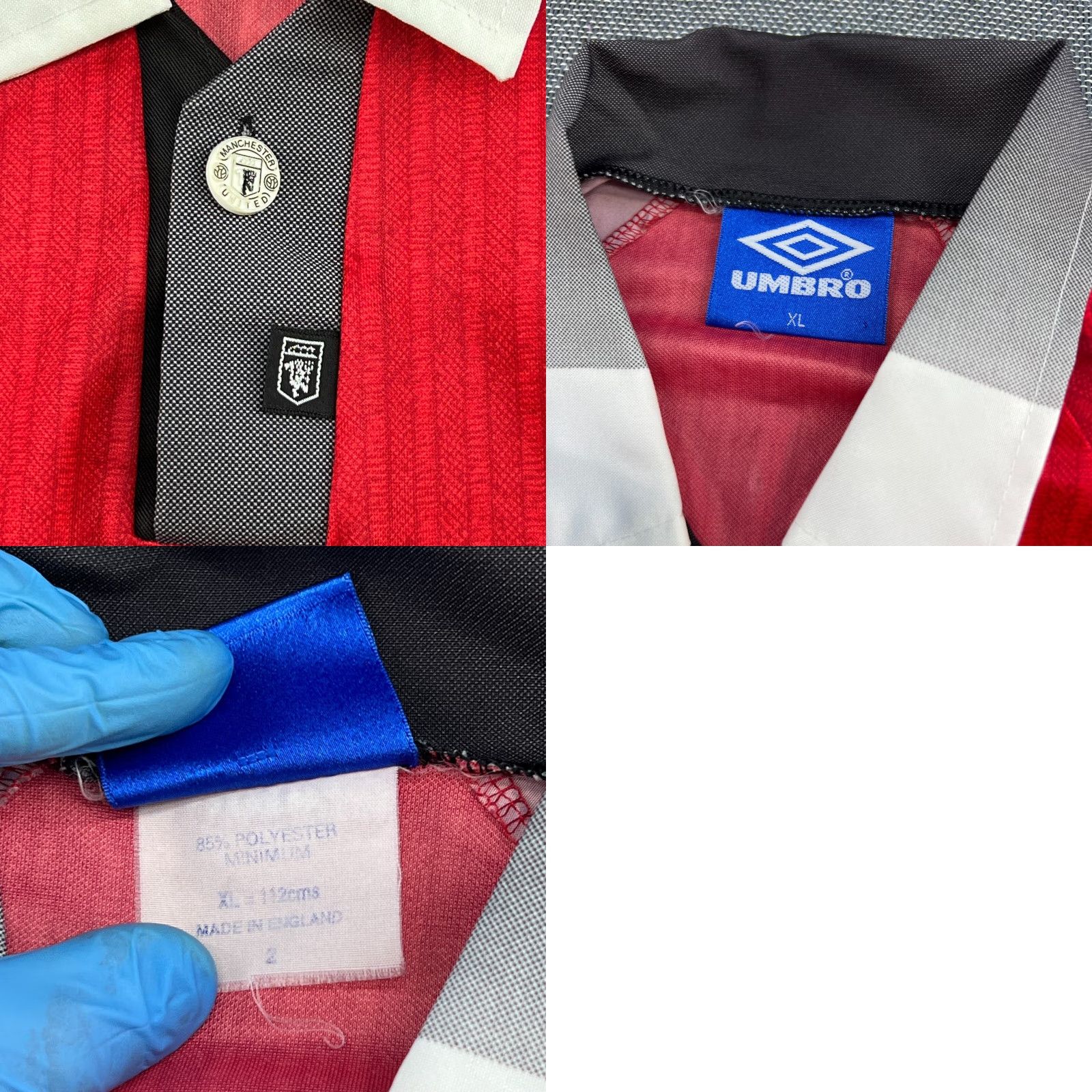 Umbro VINTAGE Umbro Manchester United Jersey Shirt XL Red Football Teddy Sheringham Long Sleeve Shirts Men's Size US XL / EU 56 / 4 - 10 Thumbnail