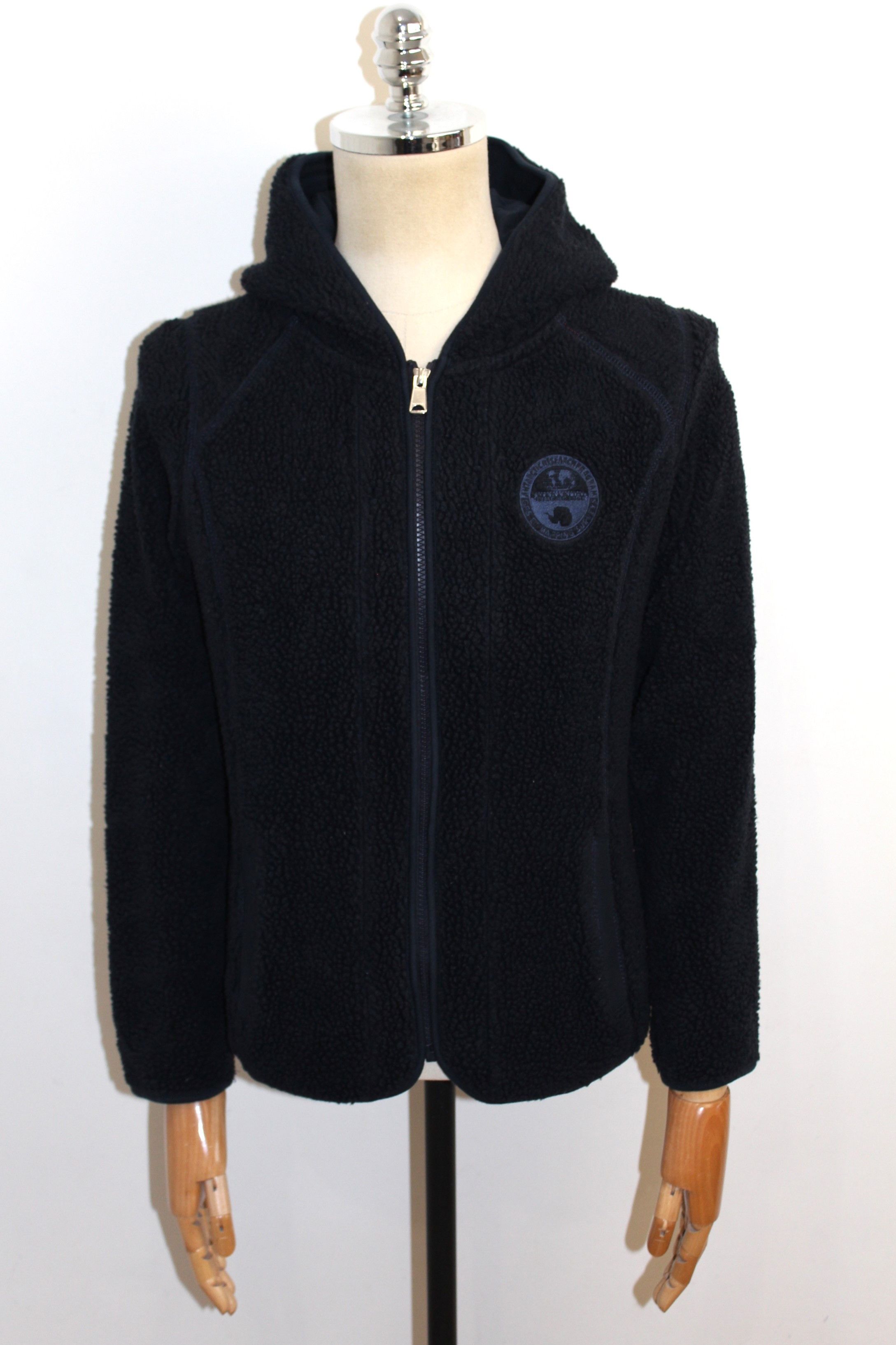 Napapijri Women's NAPPAPIJRI Teddy Sherpa Zip Blue Hoodie Size S / US 4 / IT 40 - 1 Thumbnail