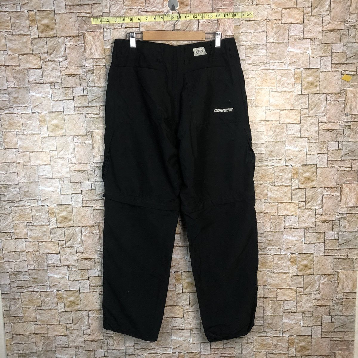 Japanese Brand Counter Culture Black Cargo Multipocket Pants #A340 Size US 30 / EU 46 - 15 Thumbnail