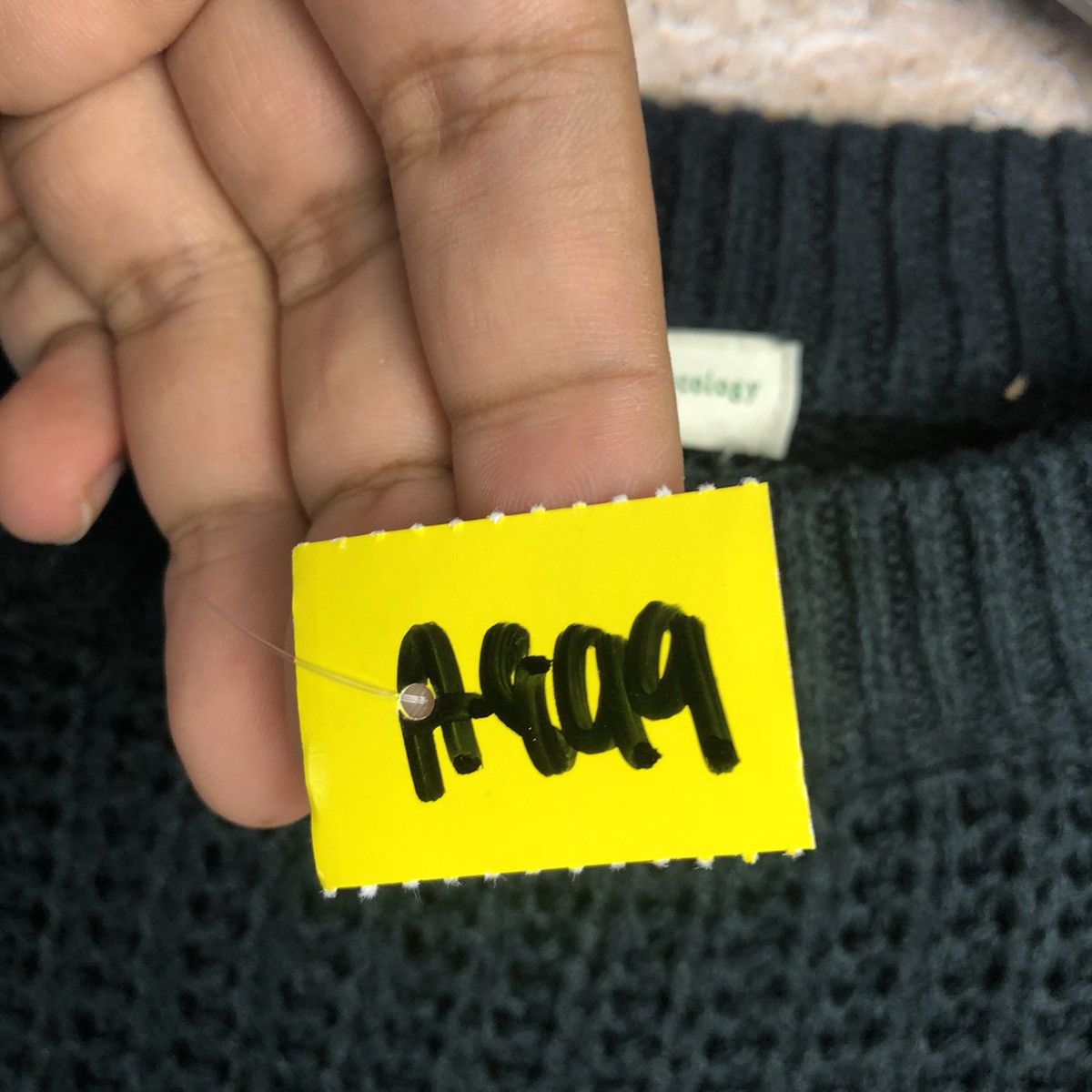 Homespun Knitwear × Japanese Brand Earth Music Dark Green cable Knitwear vintage #A899 Size US L / EU 52-54 / 3 - 10 Thumbnail