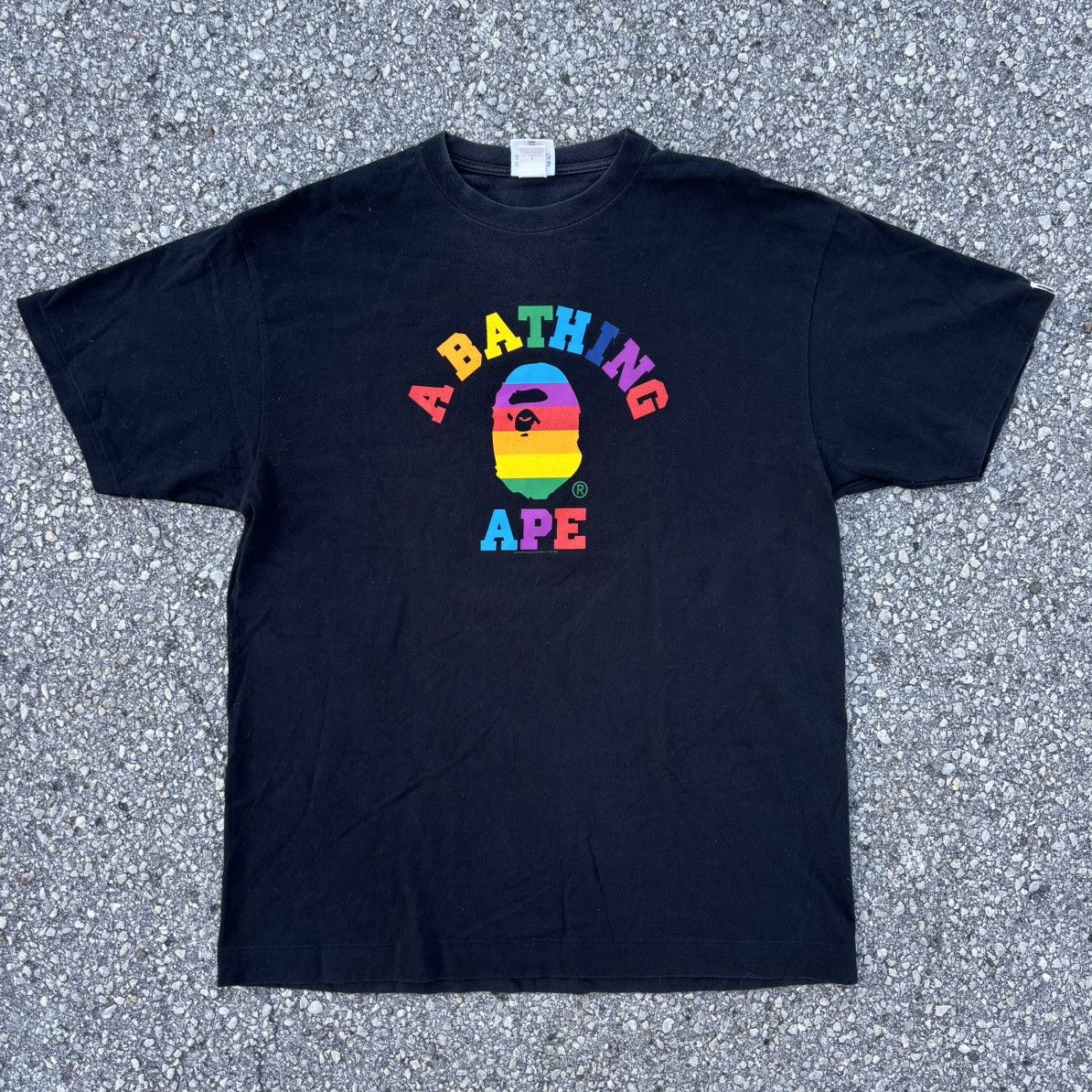 Bape 2008 Bape Rainbow College Logo Size US XL / EU 56 / 4 - 1 Thumbnail