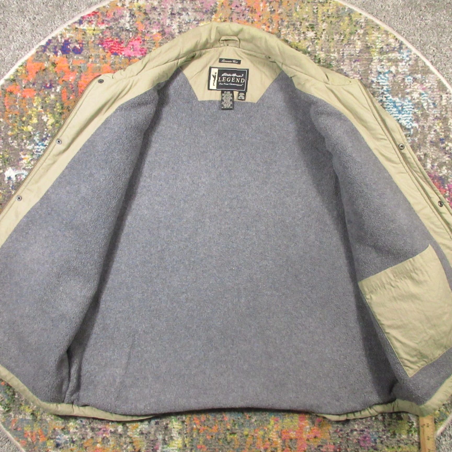 Eddie Bauer Eddie Bauer Vest Mens XL Beige Fleece Lined Full Zip Pockets Water Resistant Outdoor Camping Hiking Hunting Mer eng Style: Vest (Note: this seems off) Size US XL / EU 56 / 4 - 5 Thumbnail