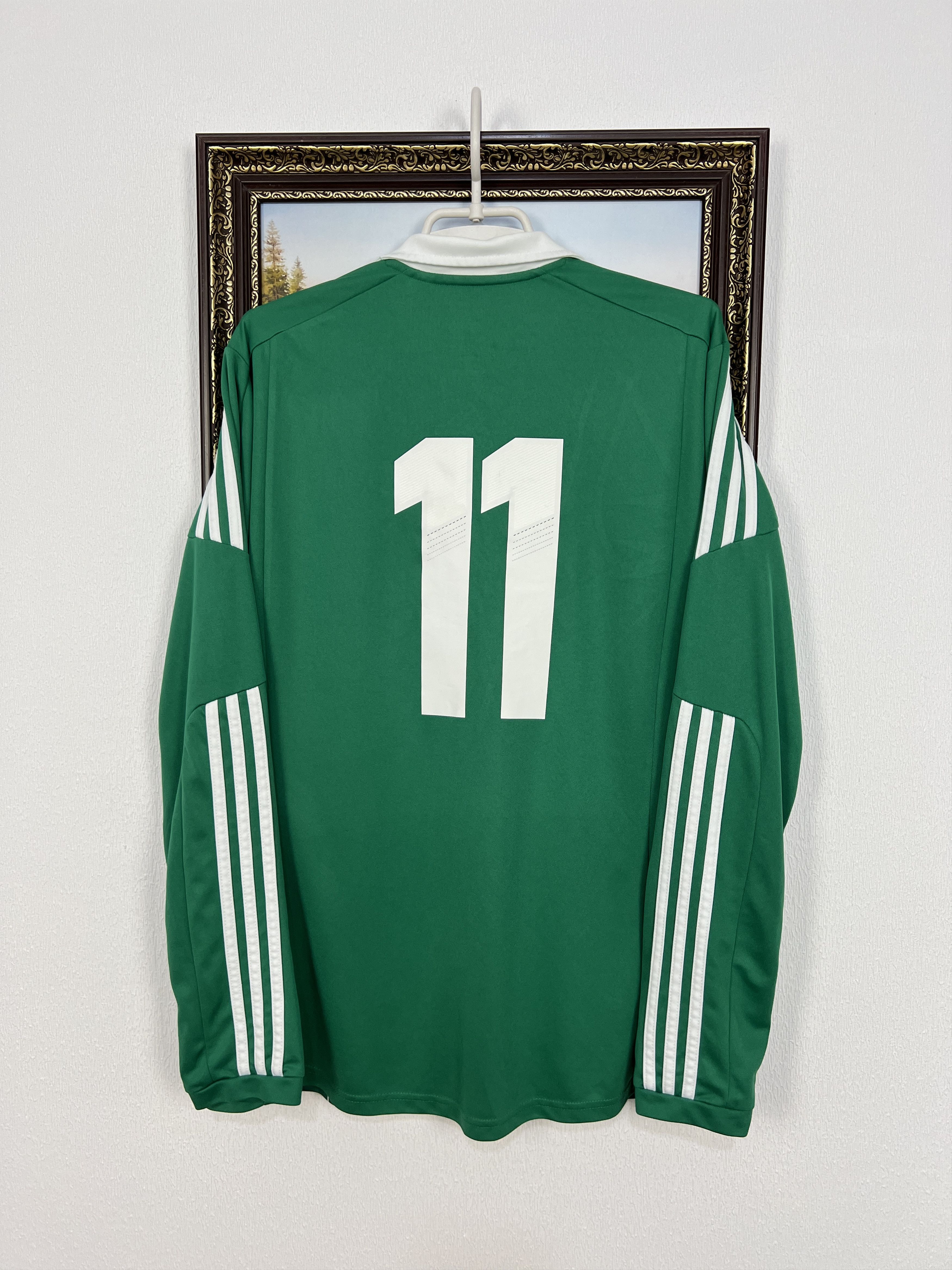 Adidas Northern Ireland football shirt Soccer Long Sleeve McClean Size US L / EU 52-54 / 3 - 12 Thumbnail