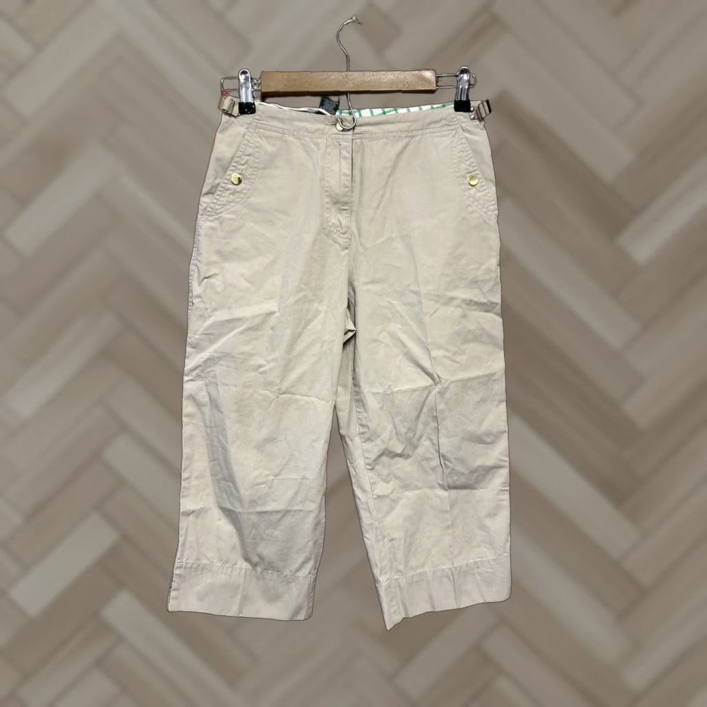 Ralph Lauren Lauren Ralph Lauren Pants Capri Womens 4P Beige Petite Regular Stretch Pockets Easy Care 28in Inseam 25.5in Size 27" / US 4 / IT 40 - 1 Thumbnail