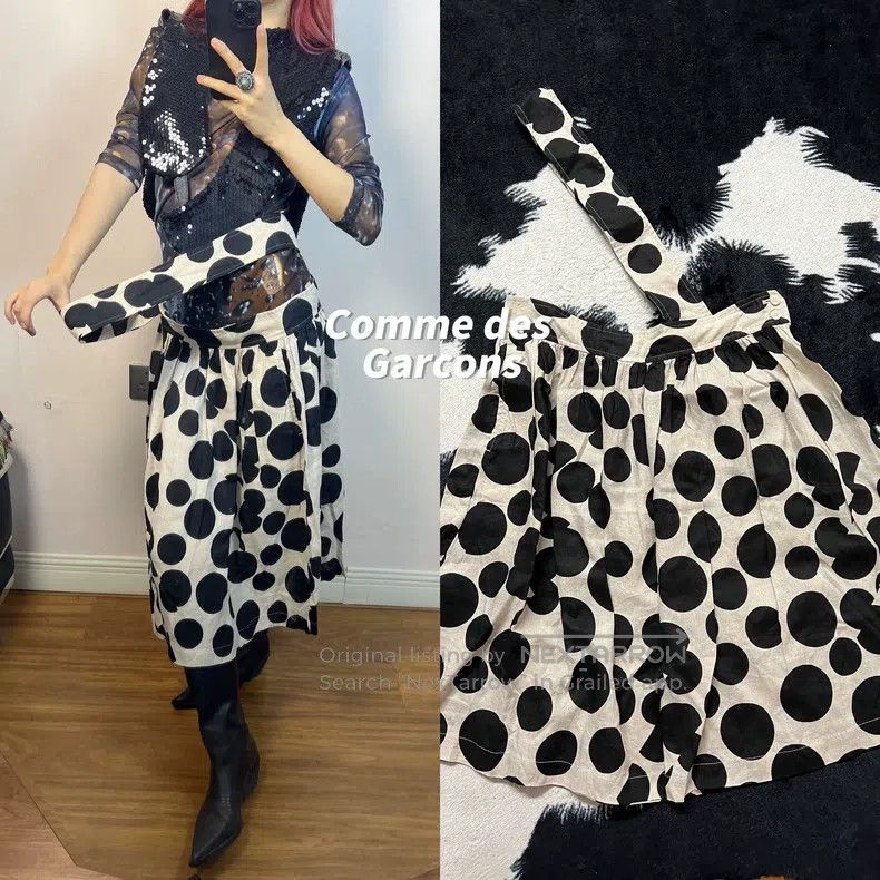 Comme des Garcons Comme des Garcons Polka Dot One Shoulder Strap Skirt Size S / US 4 / IT 40 - 1 Thumbnail