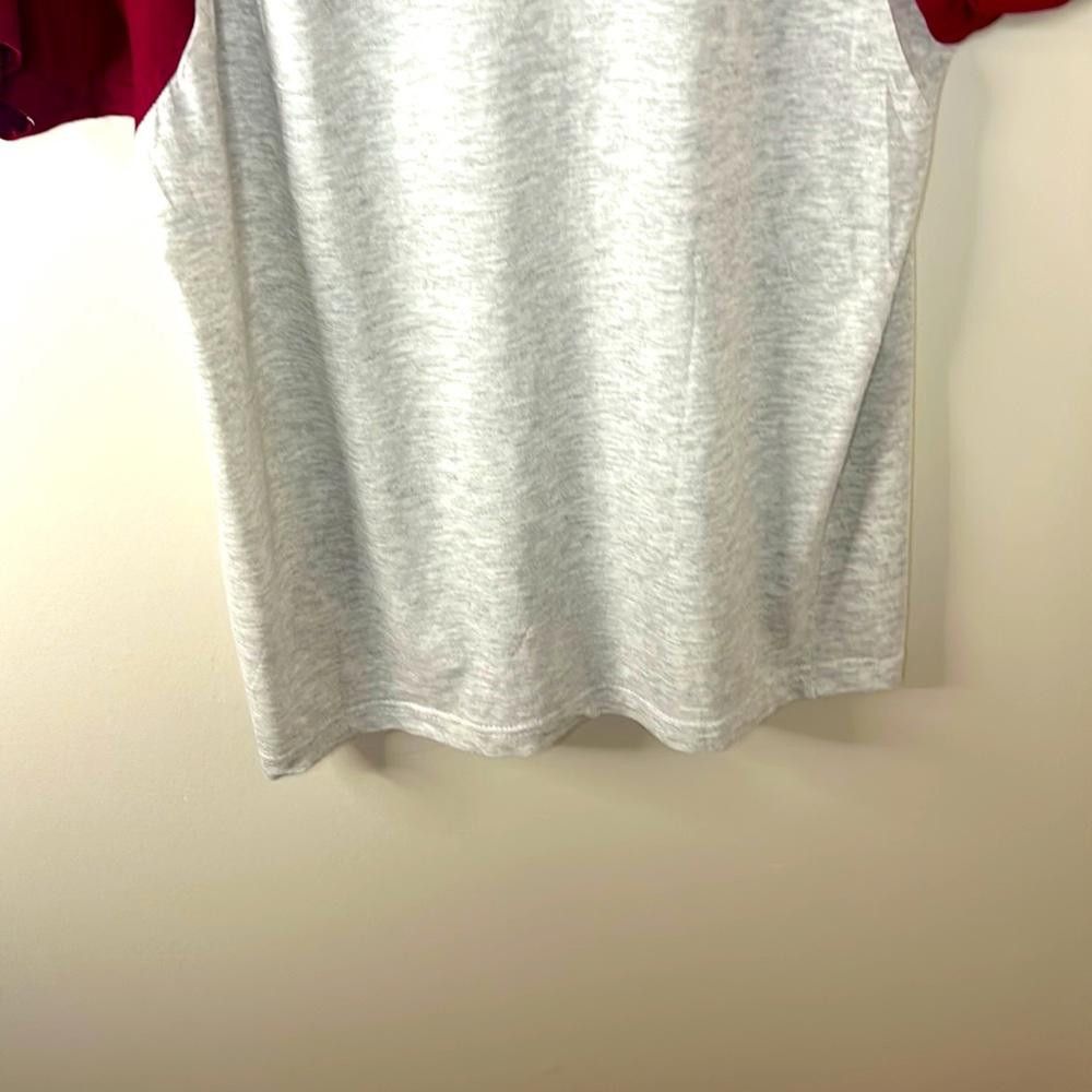 Brave Soul Brave Soul -Raglan SS T-Lg-Heather Grey w/Maroon-98/2 Ctn/el Size US L / EU 52-54 / 3 - 6 Thumbnail